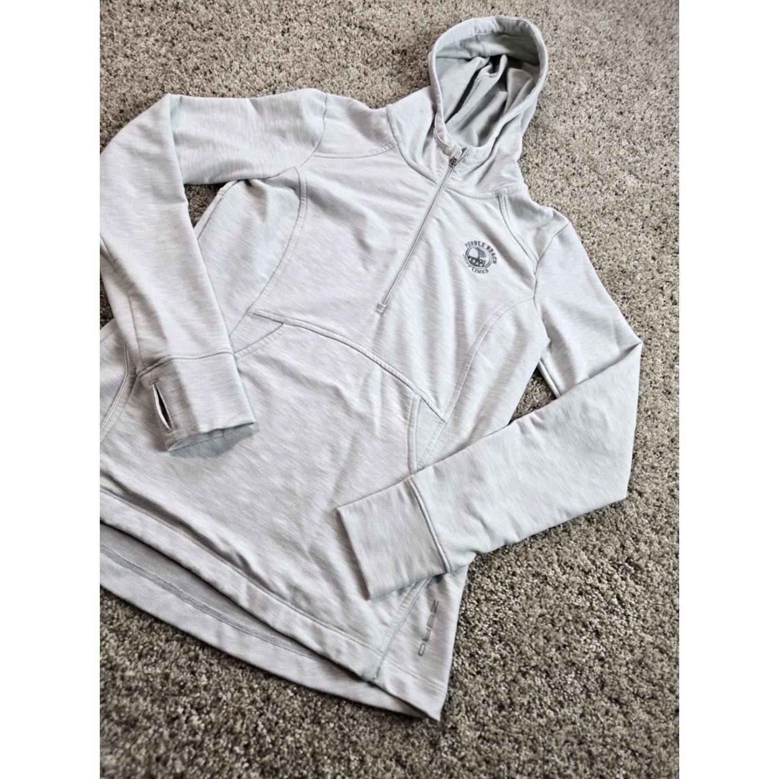 Vintage Zero Restrictions Golf Hoodie Womens Small Gray 1/2 Zip Pullover Pebble Beach Size S / US 4 / IT 40 - 2 Thumbnail