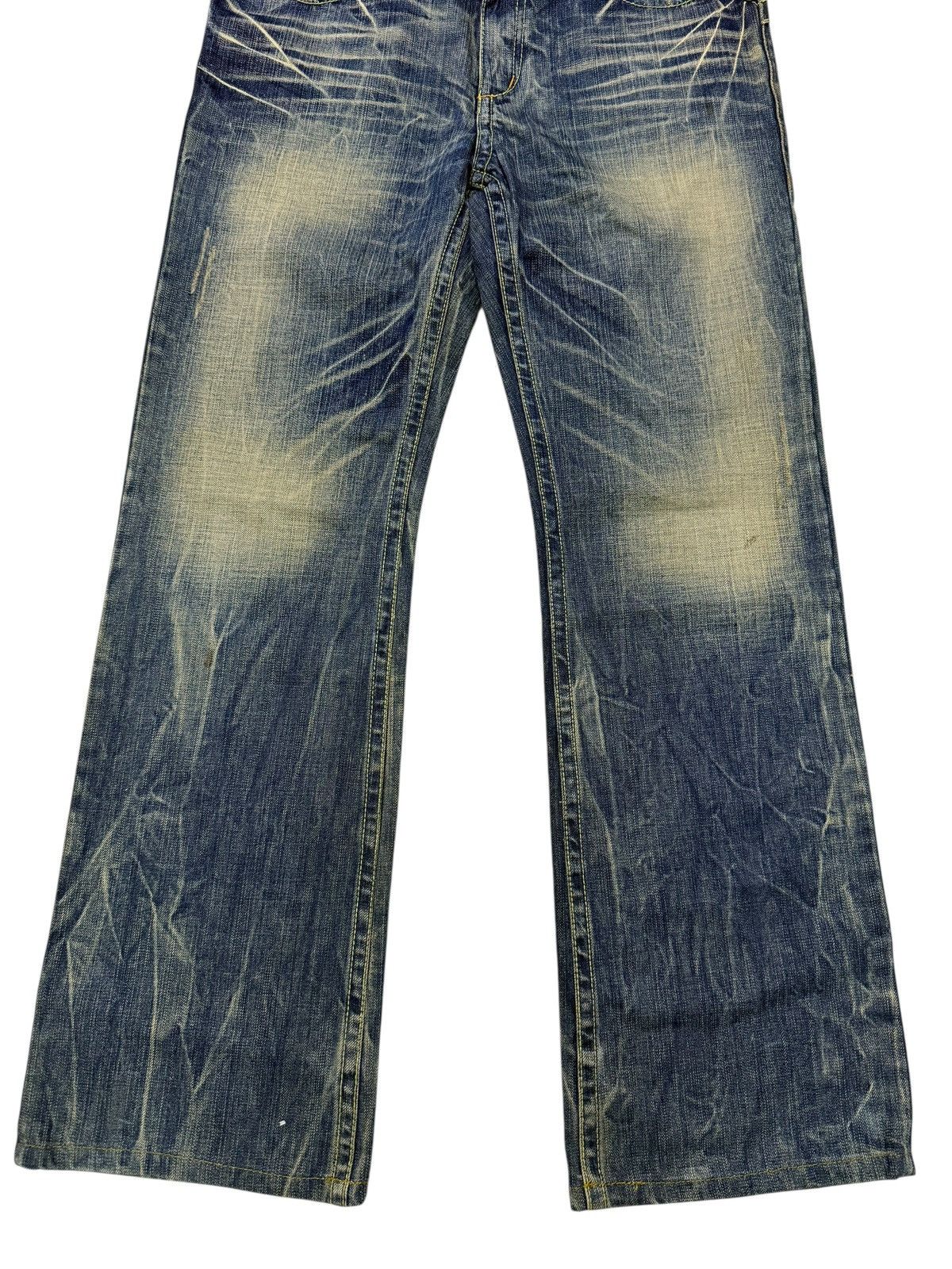 Le Grande Bleu (L.G.B.) Flared Jeans Red Pepper Faded Stretch Low Rise Boot Cut Size US 31 - 5 Thumbnail