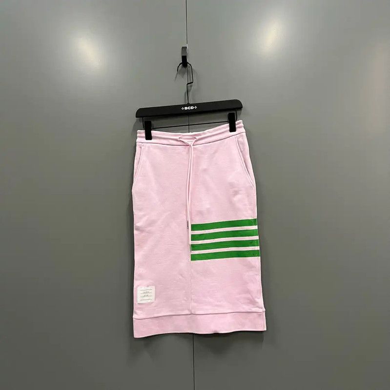 Thom Browne Thom Browne Pink Cotton Midi Skirt for Women 0089 Size 28" / US 6 / IT 42 - 1 Thumbnail