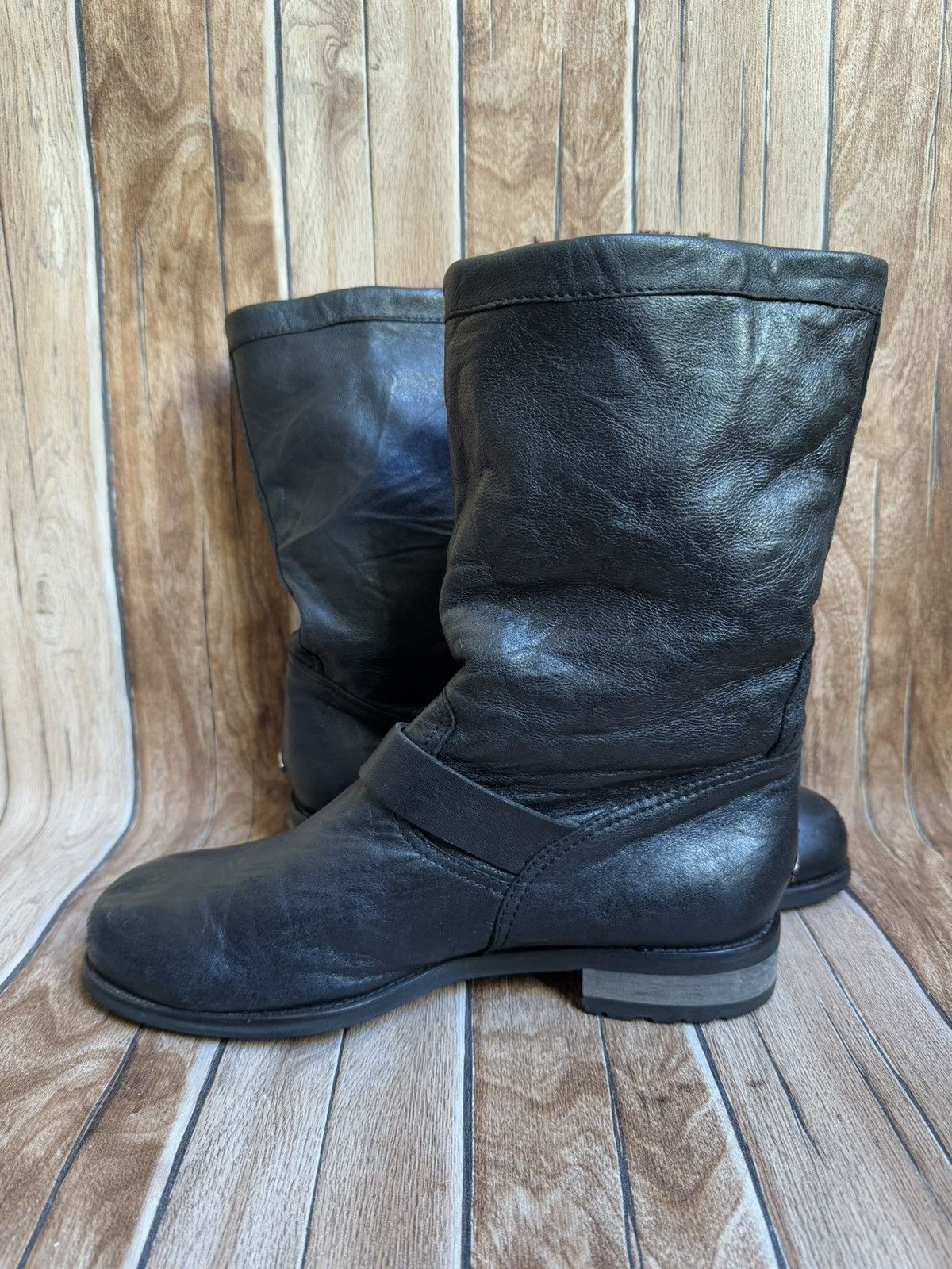 Jimmy Choo × Vintage Engineer fur boots Size US 9.5 / IT 39.5 - 7 Thumbnail