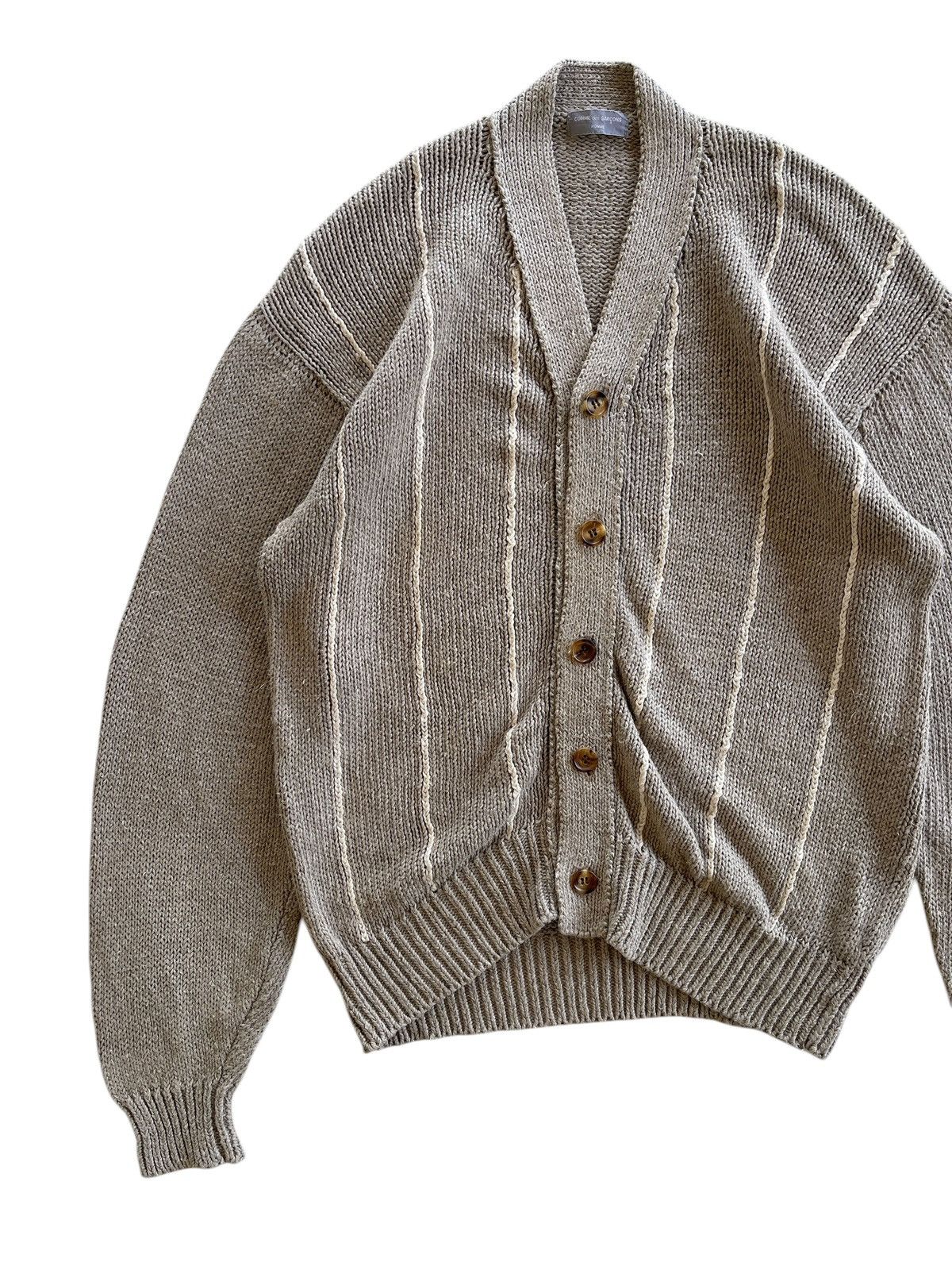 Comme des Garcons Homme Vintage CDG Homme Cable Knit Cardigan Size US L / EU 52-54 / 3 - 5 Thumbnail