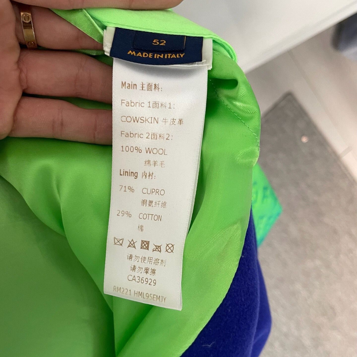 Louis Vuitton Louis Vuitton Blue Green Gradual Baseball Jacket Size US L / EU 52-54 / 3 - 4 Thumbnail