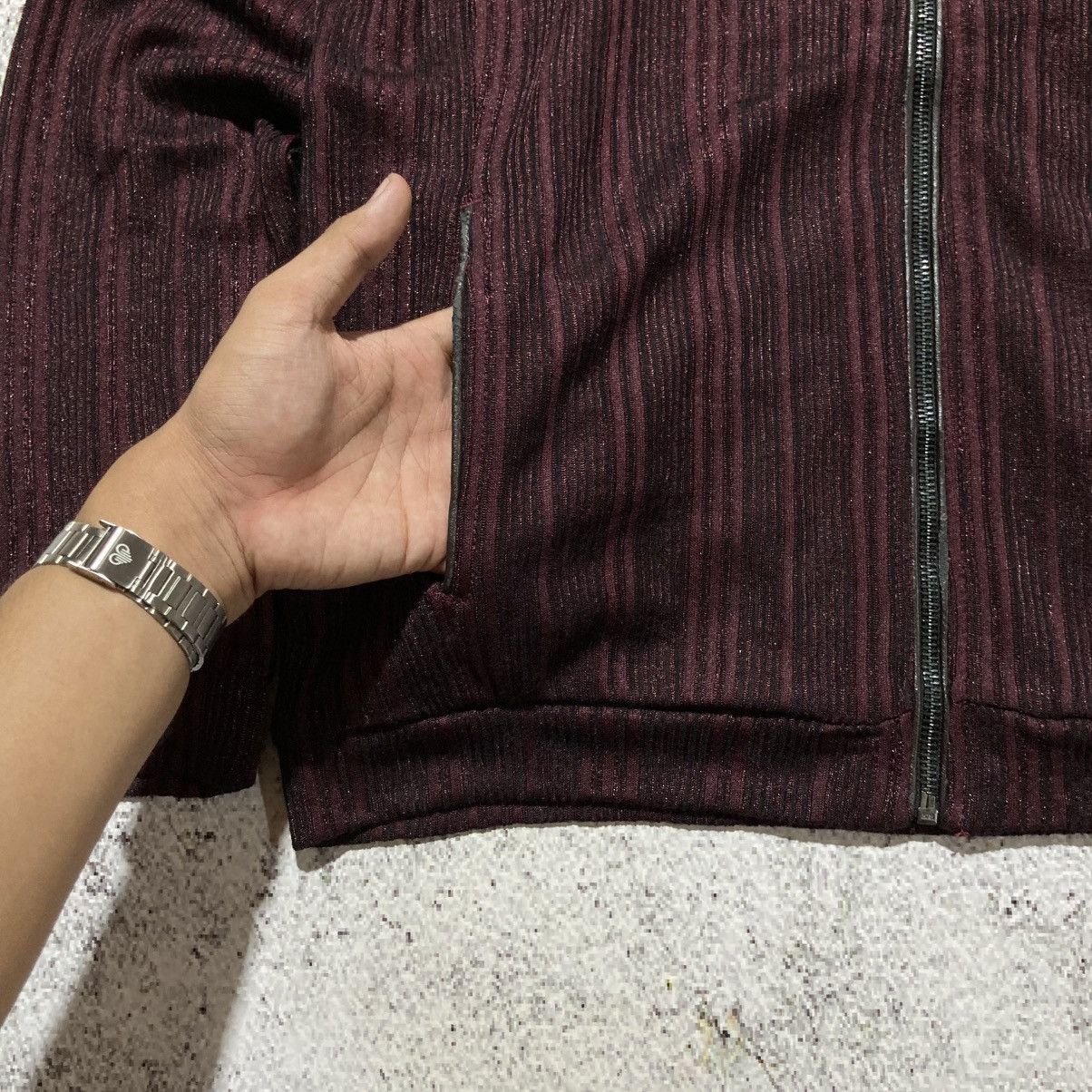 Japanese Brand 2000s Sterny Cord Full Zipper Hoodie Bape Style Red Maroon Size US M / EU 48-50 / 2 - 10 Thumbnail