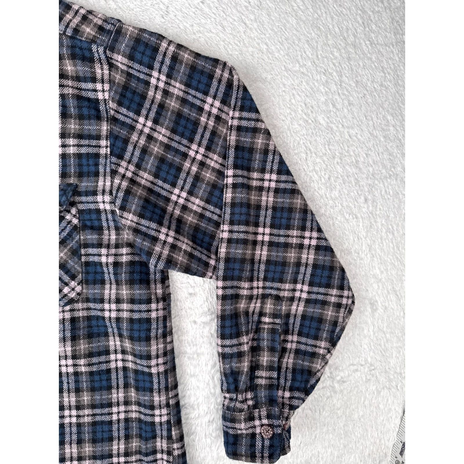 Vintage Moose Creek Shirt Men Large Blue Plaid Button-Up 100% Cotton Flannel Pocketed Casual Workwear Mens Size US L / EU 52-54 / 3 - 2 Thumbnail