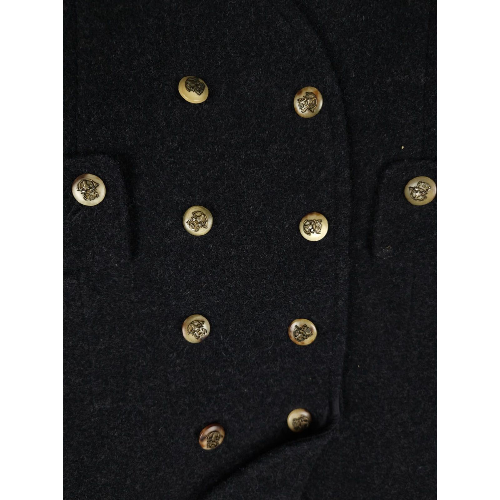 Vintage VINTAGE Wathne Vest Jacket Women Small Gray 100% Wool Made USA Buttons Equestrian Jacket Coat Ribbed Sleeveless Short Size S / US 4 / IT 40 - 7 Thumbnail