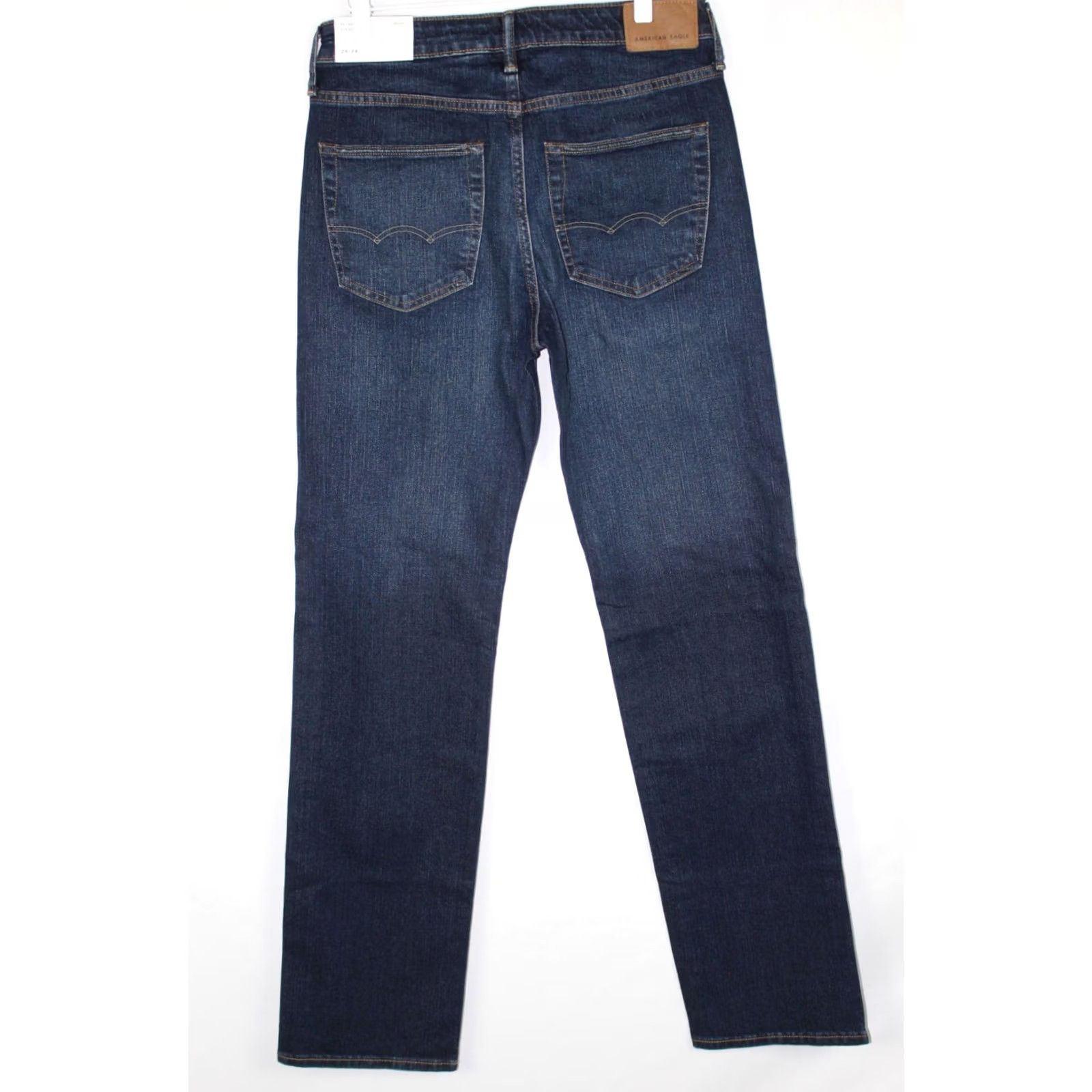 American Eagle Outfitters American Eagle Mens Airflex Relaxed Straight Leg Jeans Dark Blue Size US 29 - 2 Thumbnail