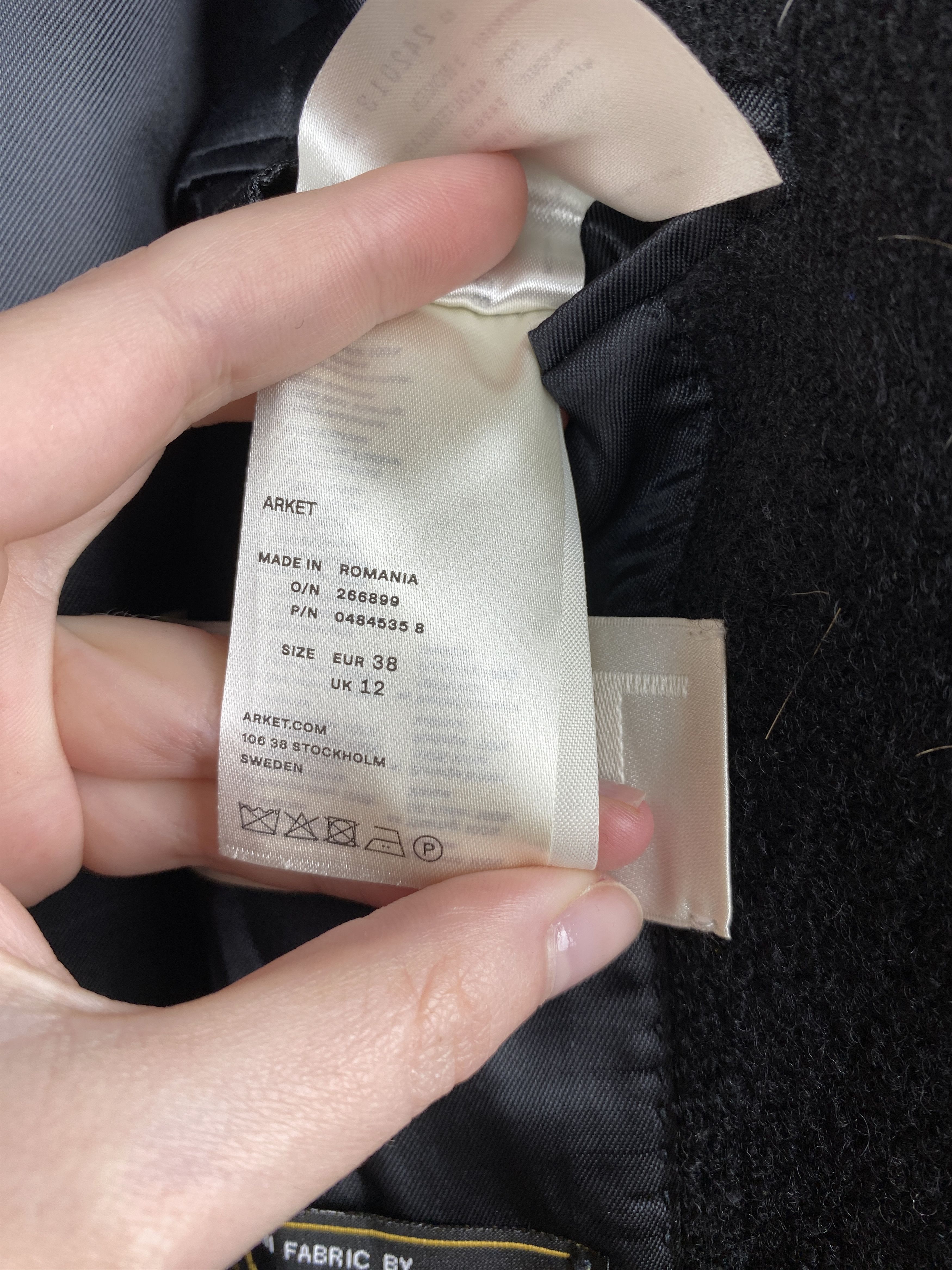 Arket Arket Nova Fides Wool Boucle Black Oversized Casual Coat Size M / US 6-8 / IT 42-44 - 13 Thumbnail