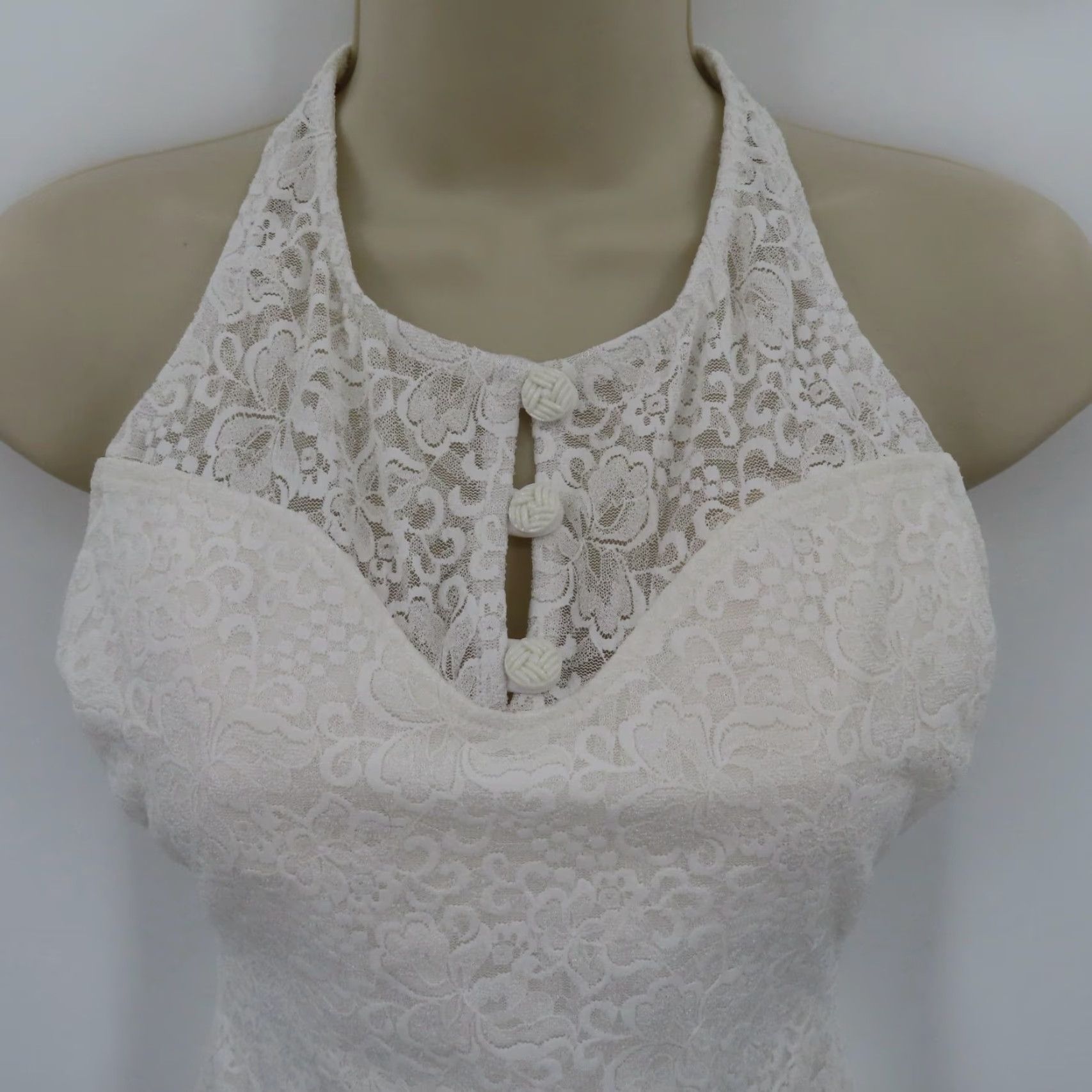 Vintage VINTAGE Fredericks of Hollywood Womens 8 White Lace One Piece Swimsuit NEW No Tags Size ONE SIZE - 3 Thumbnail