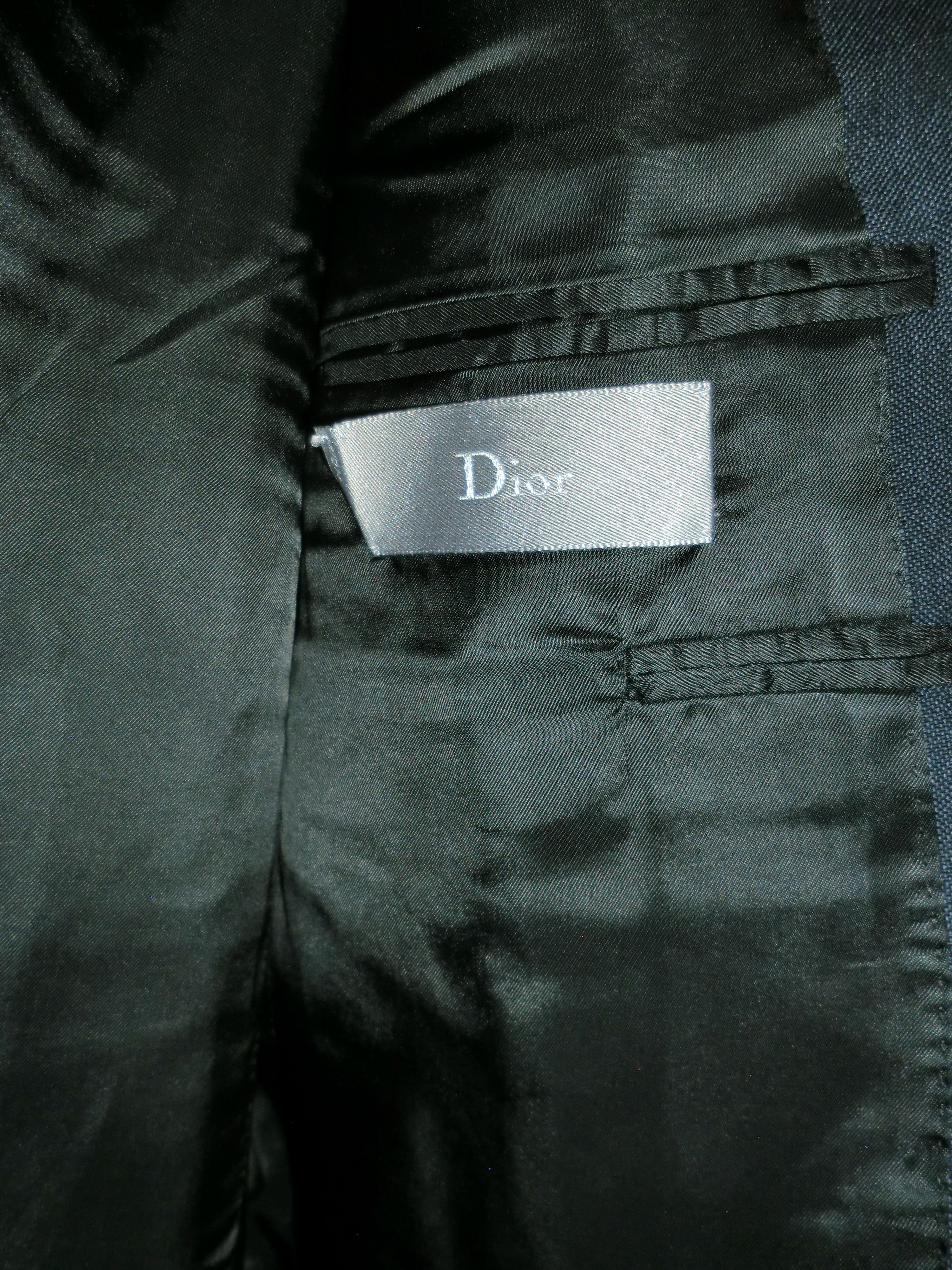 Dior Dior Homme Navy Blue One Button Blazer Size 40R - 3 Thumbnail