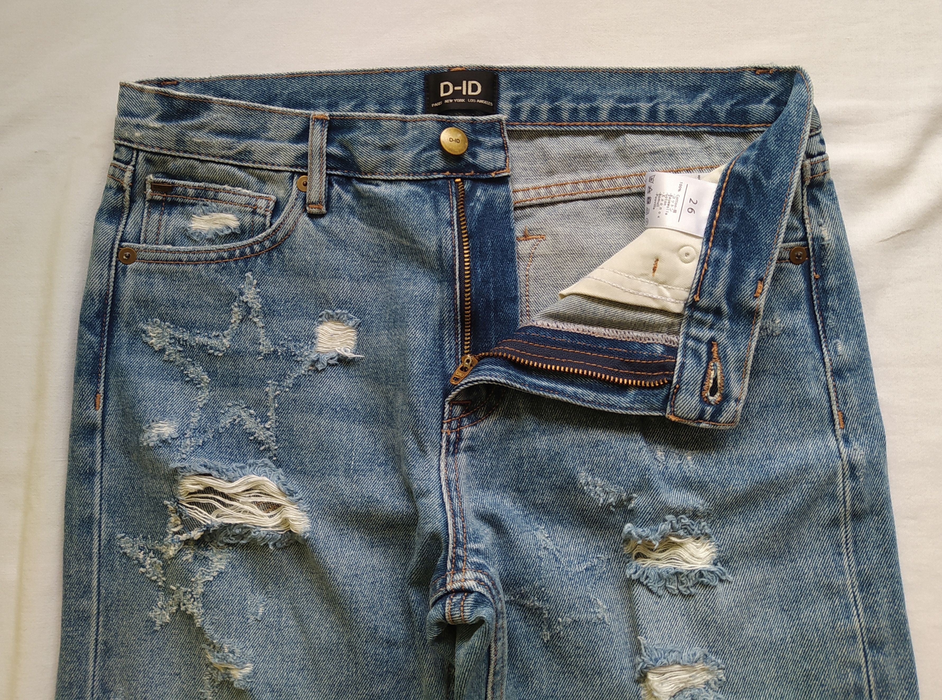 Jimmy Taverniti D-ID by Jimmy Taverniti distressed jeans Size 26" / US 2 / IT 38 - 6 Thumbnail