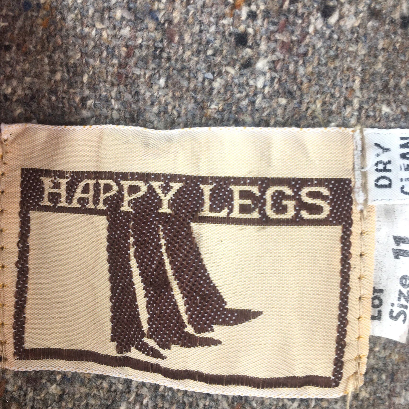 Vintage VINTAGE Happy Legs Blazer Juniors 11 Tan Brown Tweed Jacket Coat Wool Long Sleeve Button Collared Lined 70s College Preppy Womens Mens? Size L / US 10 / IT 46 - 6 Thumbnail