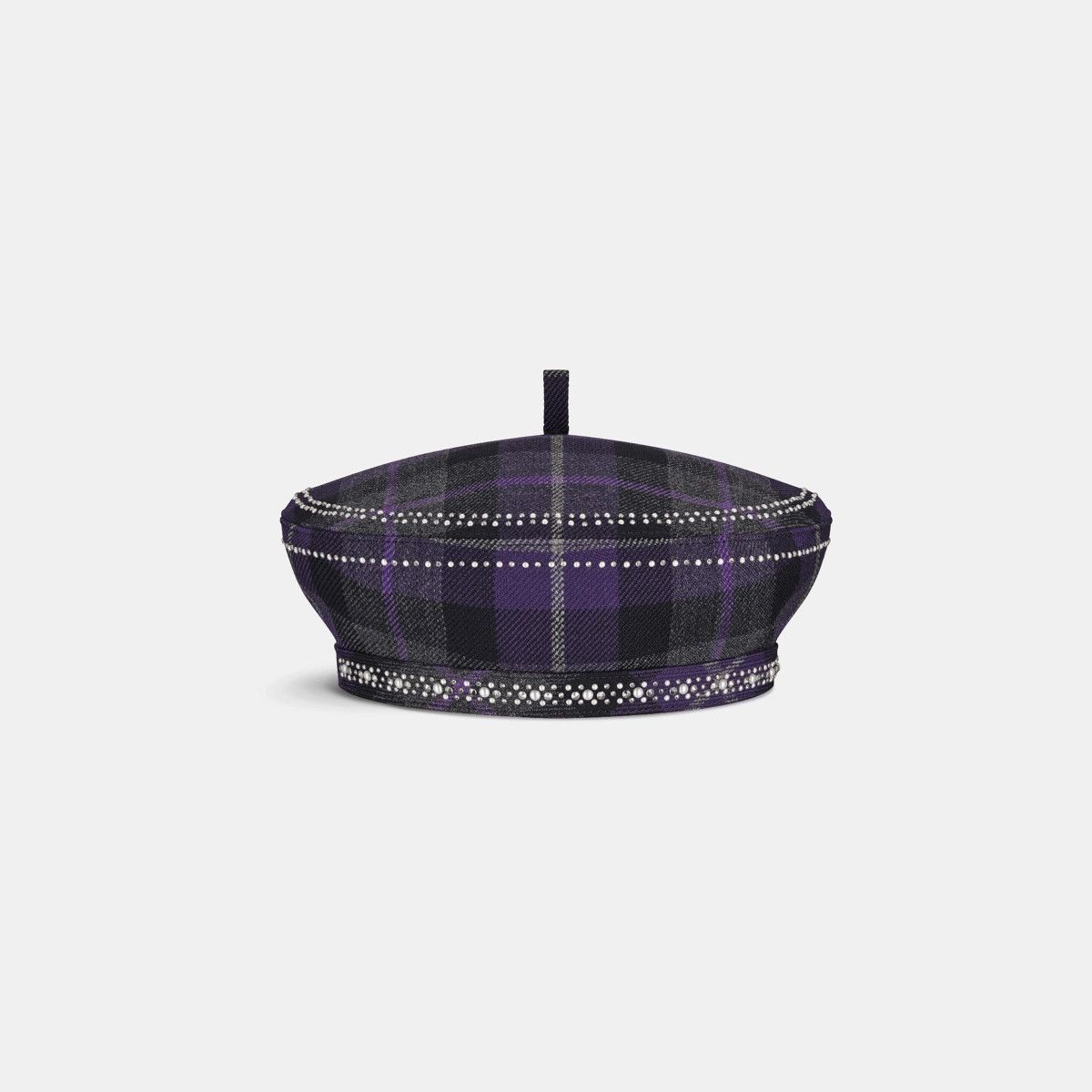 Dior o1bcso1str0226 Size:OS/Arty Check'n' Beret in Black/Purple Size ONE SIZE - 2 Thumbnail