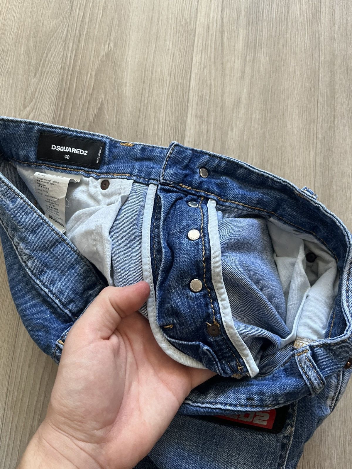 Dsquared2 Dsquared2 Denim Blue Distressed Jeans Size US 32 / EU 48 - 8 Thumbnail
