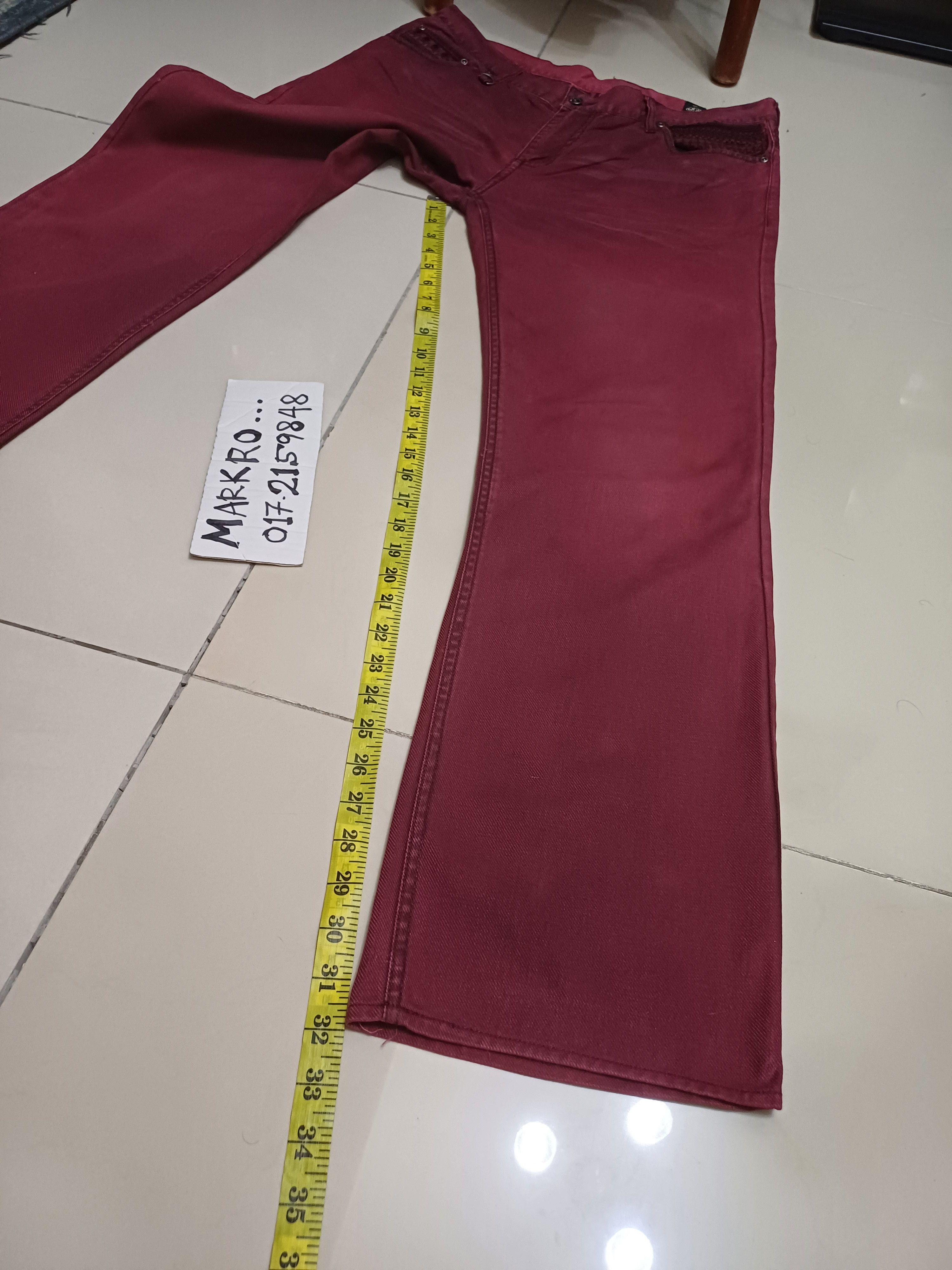 semanticdesign Superb red colour & skull embroidery design jeans 🔥🔥🔥 Size US 36 / EU 52 - 19 Thumbnail