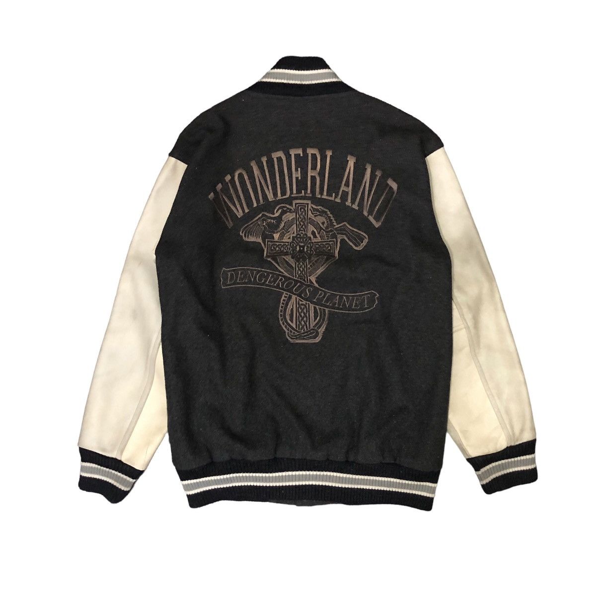 Japanese Brand Brth Breath x Number Nine emrodery cross logo varsity jacket Size US XL / EU 56 / 4 - 14 Thumbnail