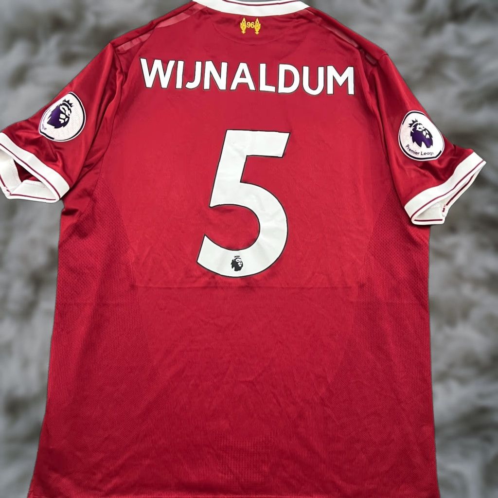 New Balance Liverpool 2017 2018 Home Wijnaldum Football Jersey Mens Large Adult New Balance Size US L / EU 52-54 / 3 - 1 Thumbnail
