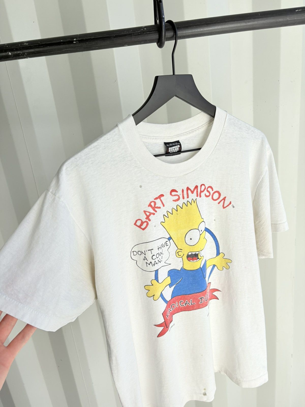 Vintage Vintage Bart Simpson Don’t Have a Cow Shirt Faded Distressed Size US XL / EU 56 / 4 - 2 Thumbnail