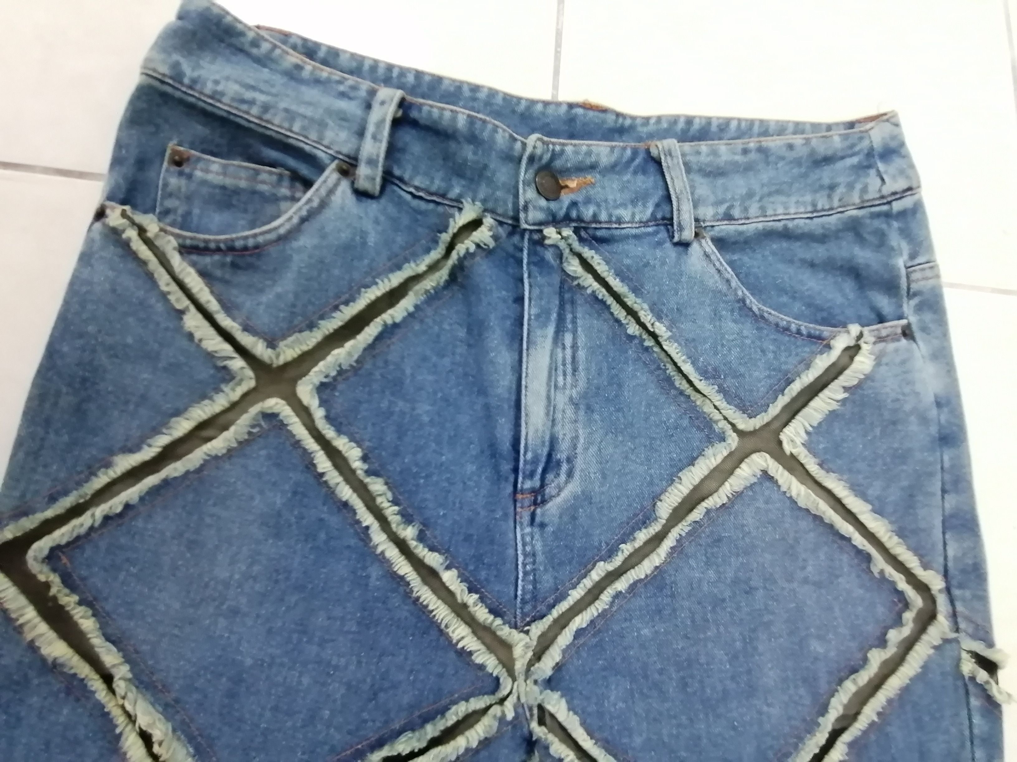 Japanese Brand 💥Rare 💥 Scott N Blue Patch Flare Stretch Jeans Size 32" / US 10 / IT 46 - 20 Thumbnail