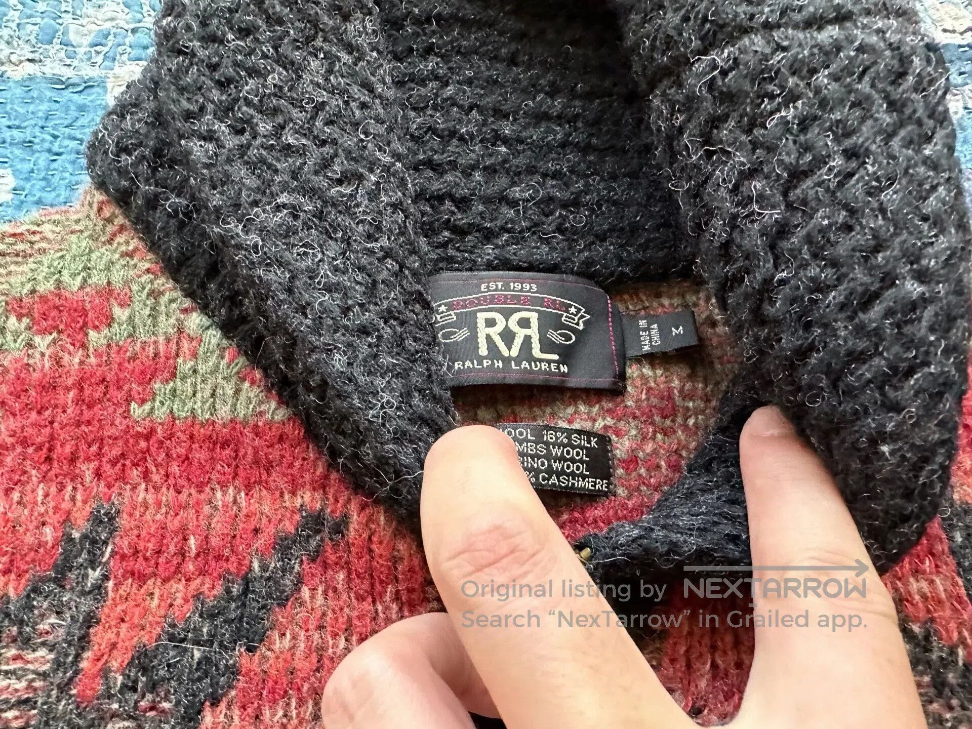 RRL Ralph Lauren Southwest Blend Zip Knit Sweater. Size US M / EU 48-50 / 2 - 3 Thumbnail