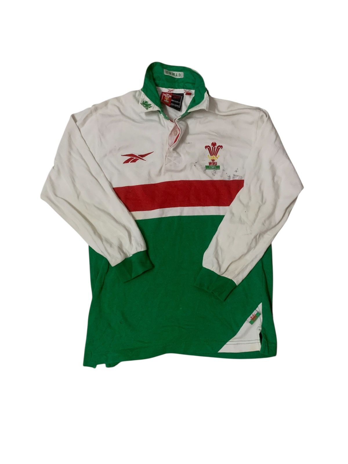 Reebok × Vintage Wales Rugby Union Official Merchandise Long Sleeve Tee Size US S / EU 44-46 / 1 - 1 Thumbnail