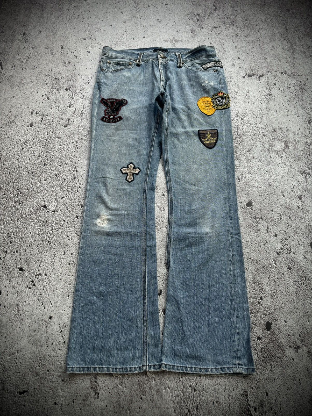 Hysteric Glamour 2000's Spinash pacth bootcut style jeans Size US 32 / EU 48 - 1 Thumbnail