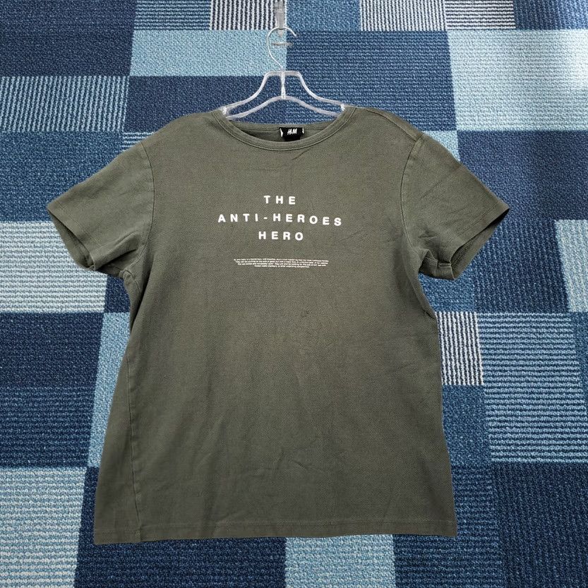 H&M H&M Womens S Small Green T-Shirt The Anti-Heroes Hero Short Sleeves Cotton Tee Size S / US 4 / IT 40 - 1 Thumbnail