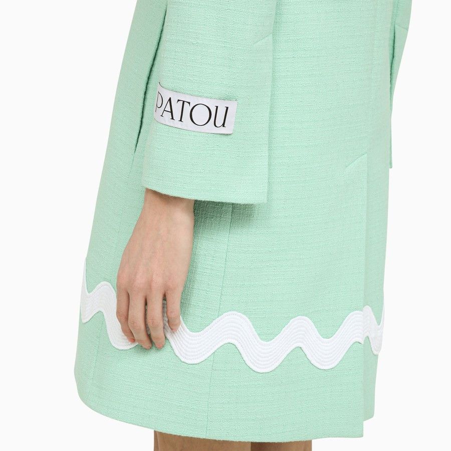 Patou o1d2blof0924 Single-breasted Coat in Mint Green Size XS / US 0-2 / IT 36-38 - 4 Thumbnail