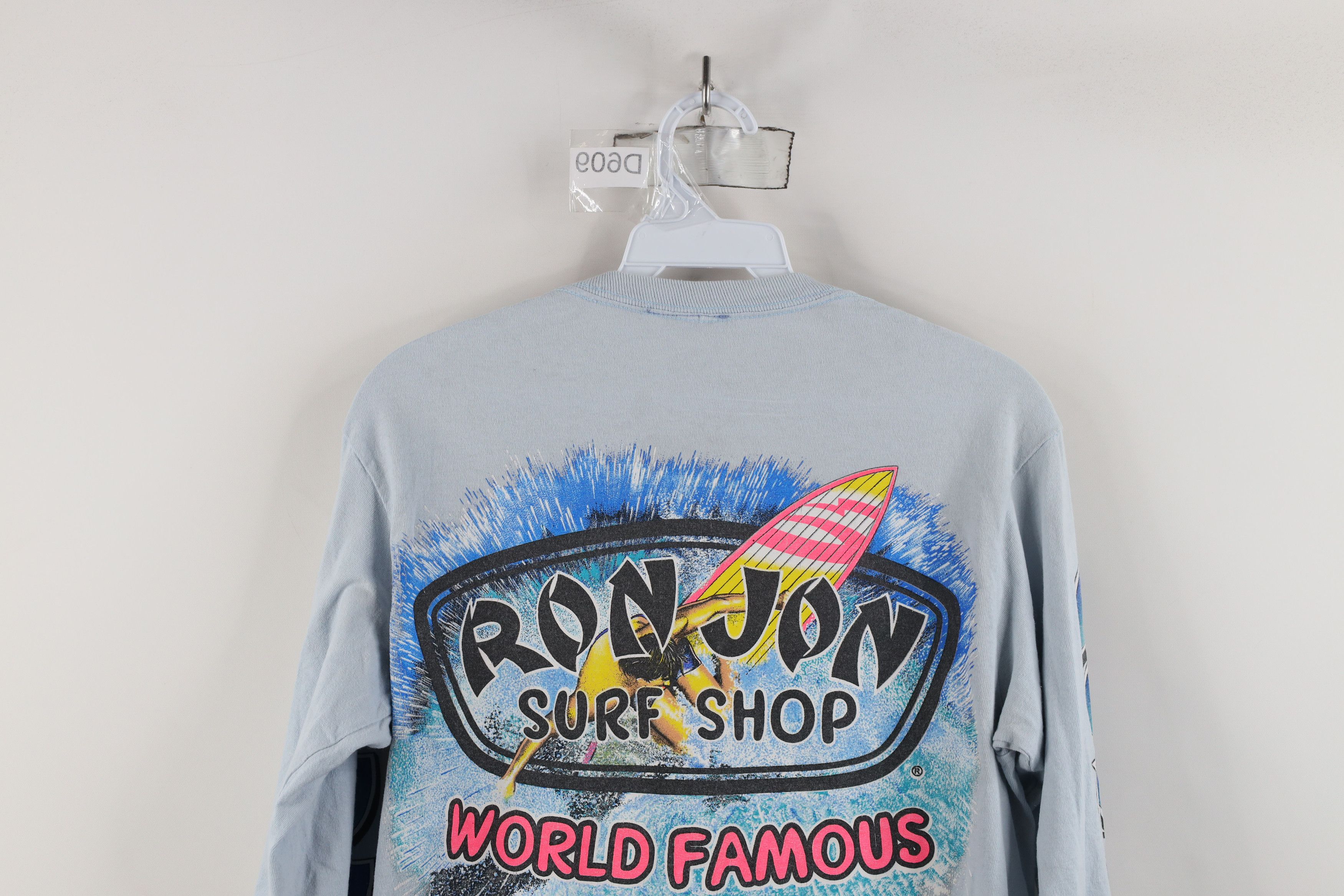 Vintage Vintage 90s Y2K Ron Jon Surf Shop Long Sleeve T-Shirt Blue Size US S / EU 44-46 / 1 - 14 Thumbnail