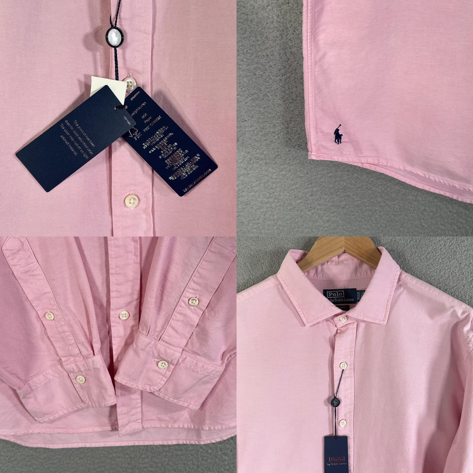 Polo Ralph Lauren Polo Ralph Lauren Shirt Mens 2XL Custom Fit Oxford Long Sleeve Sport Pony Logo Pink Size US XXL / EU 58 / 5 - 9 Thumbnail