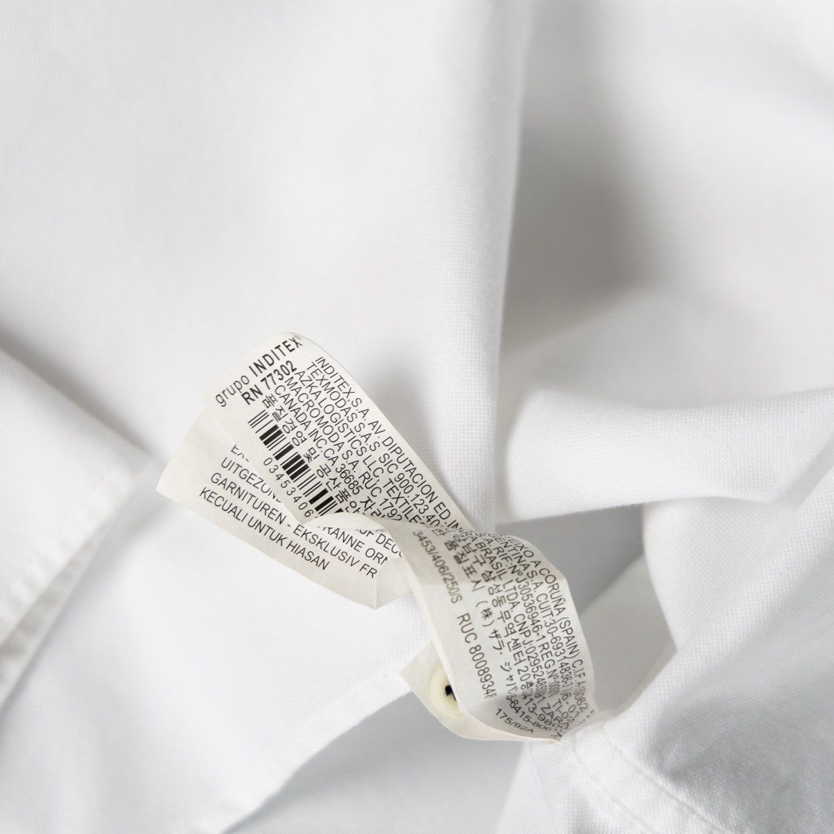 Zara Zara Man White Shirt Band Collar Elbow Patch Button Up LS Size US S / EU 44-46 / 1 - 6 Thumbnail