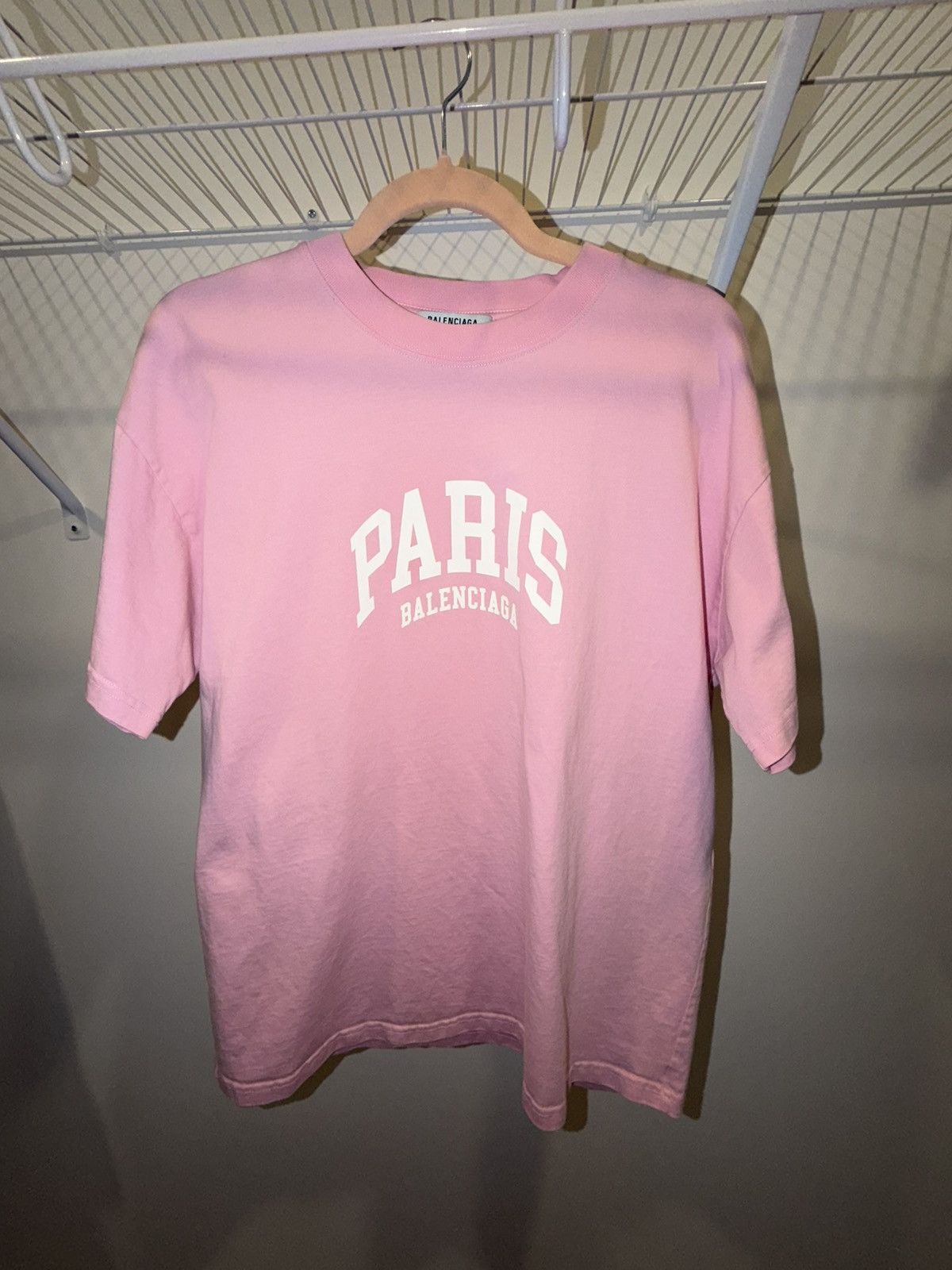 Balenciaga Balenciaga Men’s Pink Logo T-Shirt Size US M / EU 48-50 / 2 - 1 Thumbnail