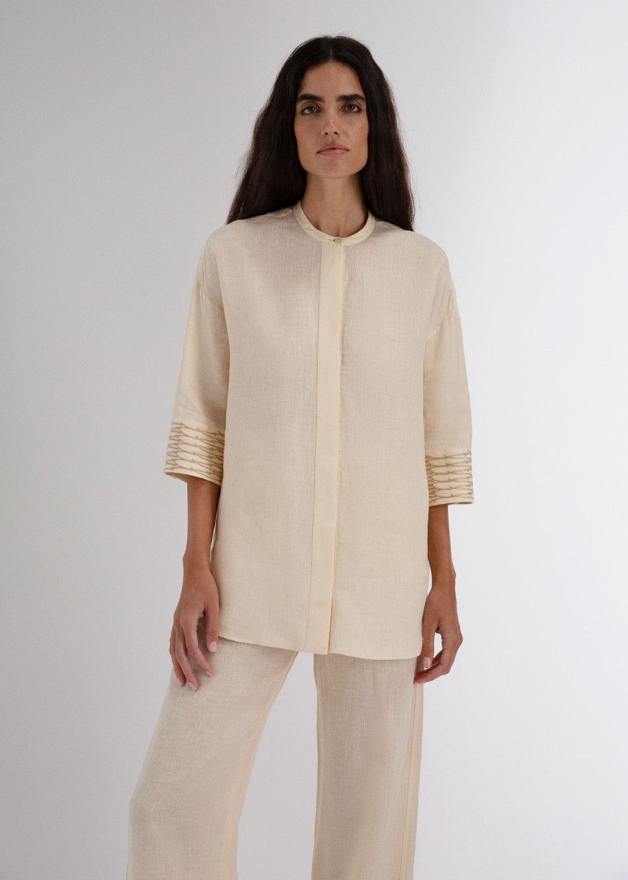 Loro Piana o1srvl11e0524 Shirt in Calfskin Size L / US 10 / IT 46 - 2 Thumbnail