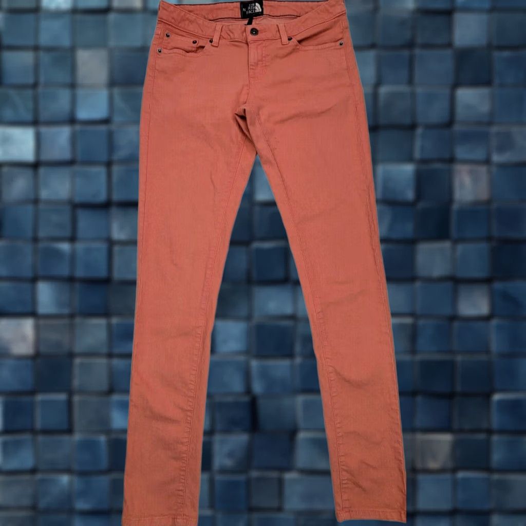 The North Face The North Face Jeans Women's 4 Reg (30x33) Low Rise Skinny Coral Denim Spring Summer Slim Stretch NWT USA Pattern Solid Logo Button Zipper USA Theme Size 27" / US 4 / IT 40 - 1 Thumbnail
