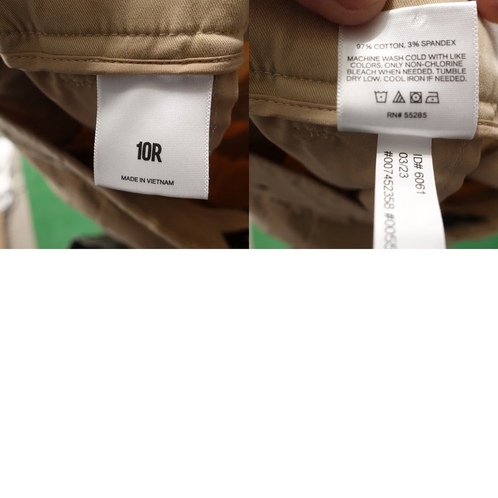 Express EXPRESS ANKLE HIGH RISE TAN BEIGE KHAKI PLEATED CHINO PANTS WOMENS SIZE 10R Size 32" / US 10 / IT 46 - 8 Thumbnail