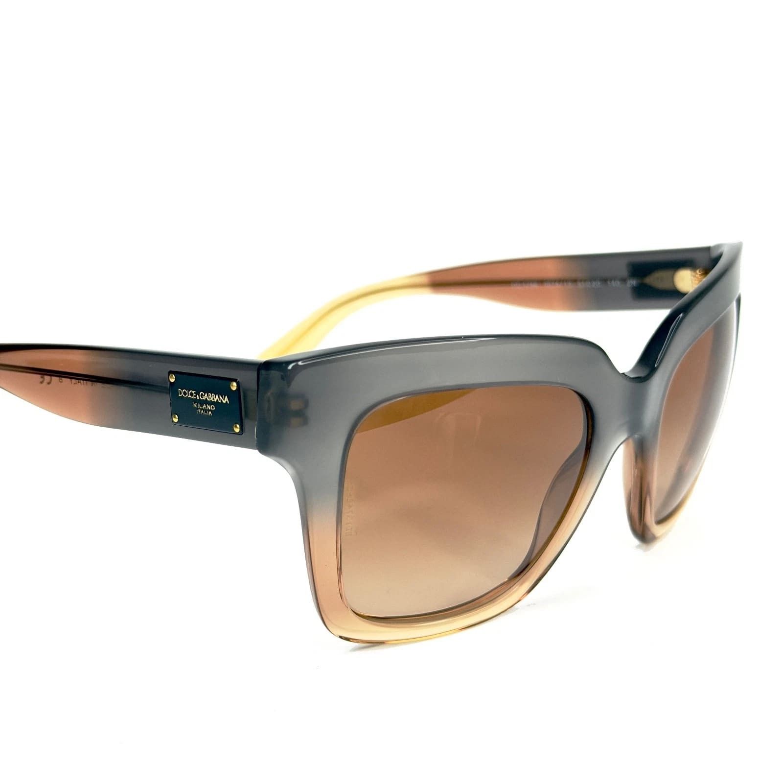 Dolce & Gabbana DOLCE & GABBANA DG4286 LOGO Plaque Brown Grey 4286 Geometric Size ONE SIZE - 6 Thumbnail