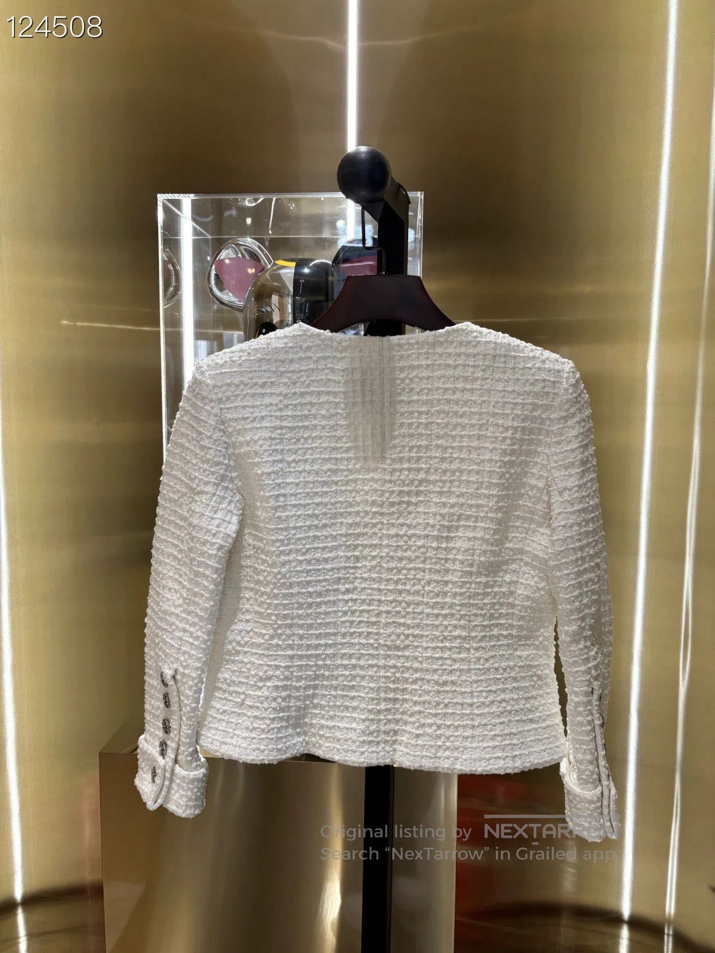 Chanel Chanel Spring 22 White Tweed Jacket. Size XXS / US 00 / IT 34 - 2 Thumbnail