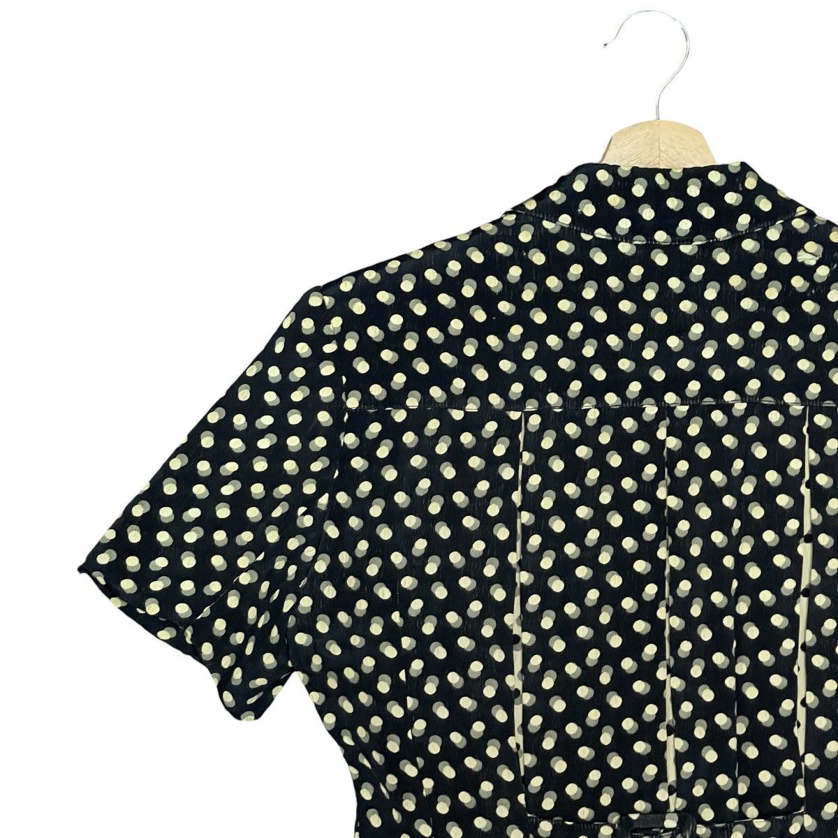 Vintage 80s Lolita Lempicka Paris Polka Dot Fitted Blazer Jacket Size M / US 6-8 / IT 42-44 - 12 Thumbnail