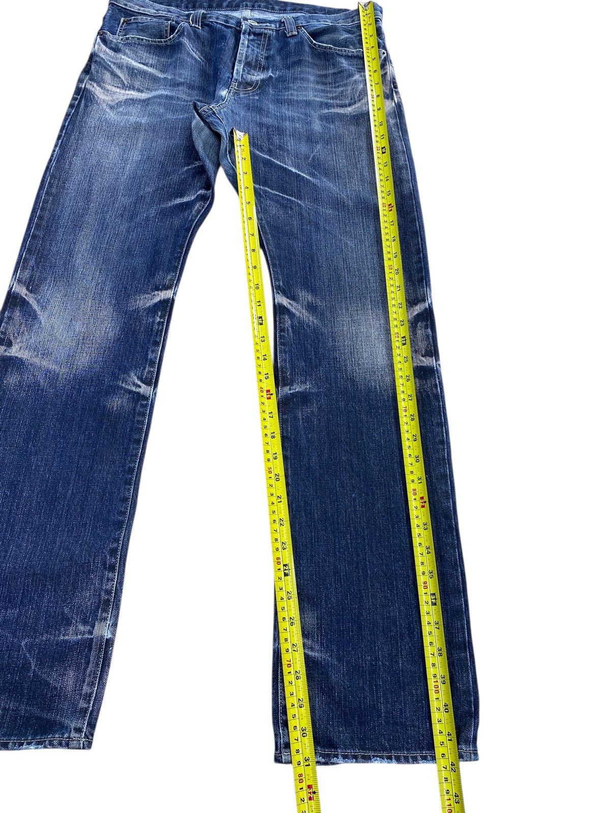 Takeo Kikuchi Takeo Kikuchi Blue Wash Whiskered Straight Leg Style Jeans Size US 34 / EU 50 - 8 Thumbnail