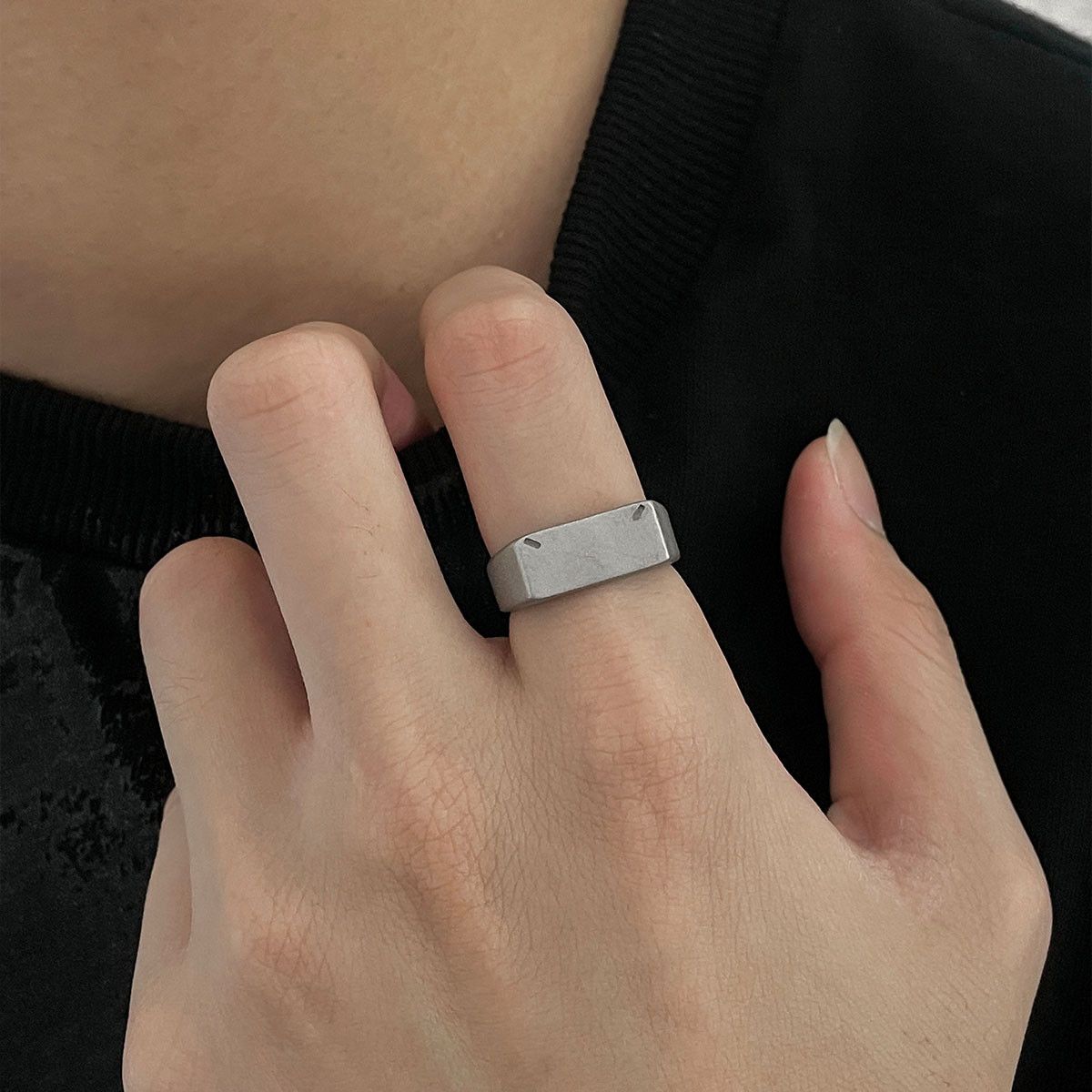 Jewelry Jewelry Rings Open Size Chrome Ring (Size 7-13) Size ONE SIZE - 2 Thumbnail