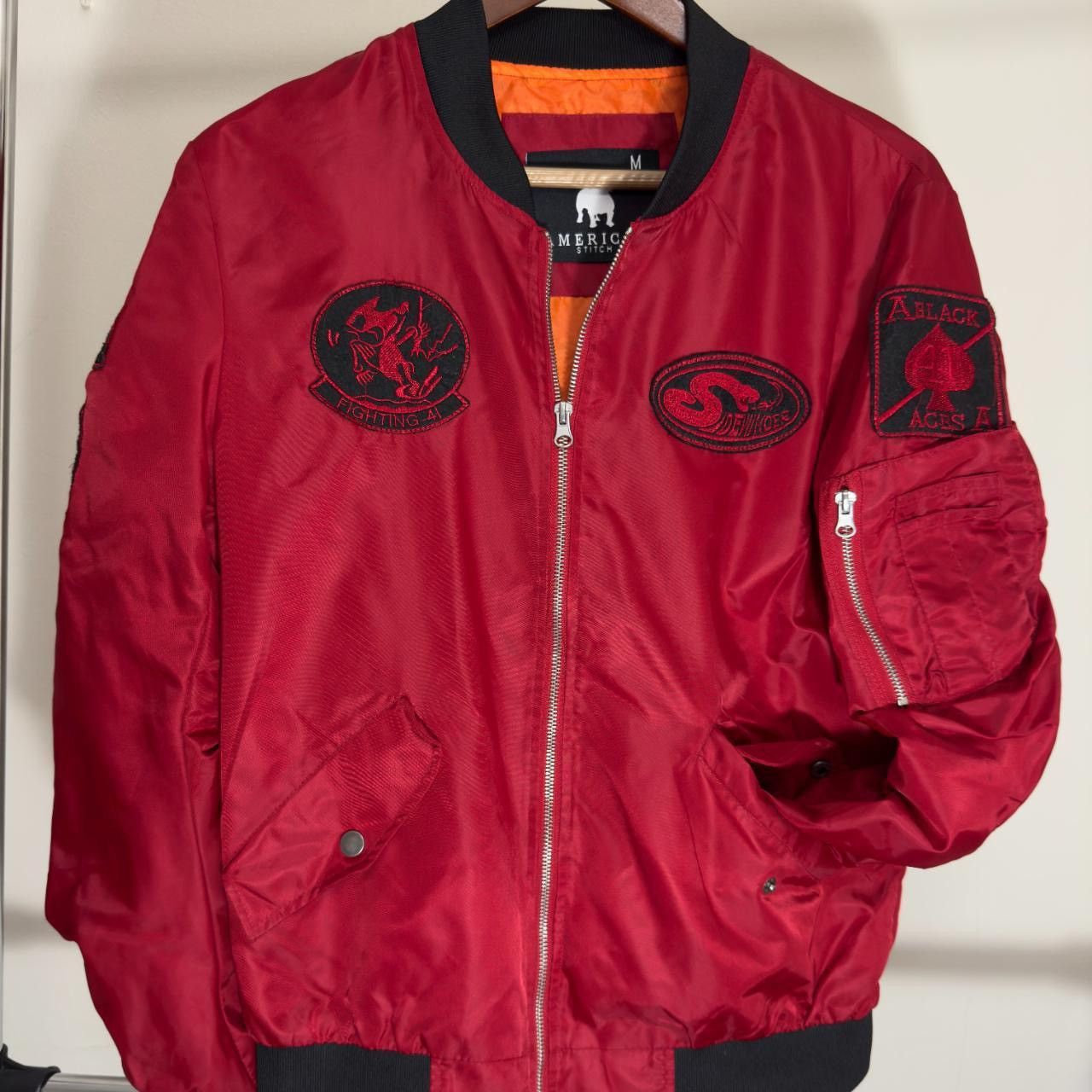 American Stitch Vintage Lightweight Bomber Jacket Size US M / EU 48-50 / 2 - 1 Thumbnail