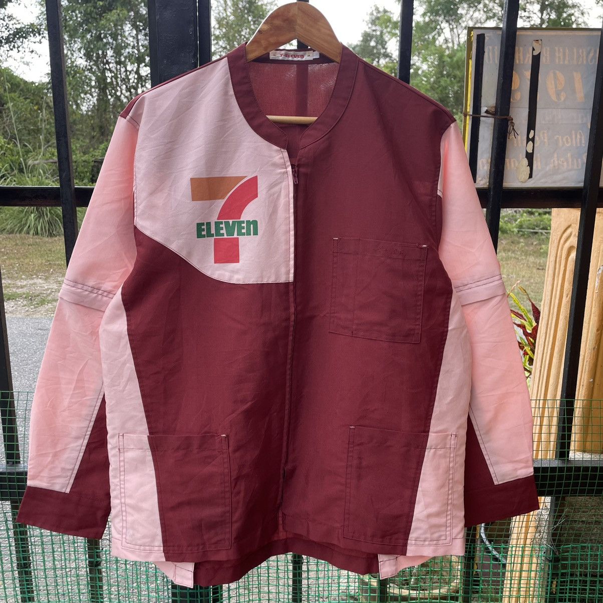 Japanese Brand 🔥🇯🇵Vintage Seven Eleven Full Zipper Workers Light Jacket Size US M / EU 48-50 / 2 - 5 Thumbnail