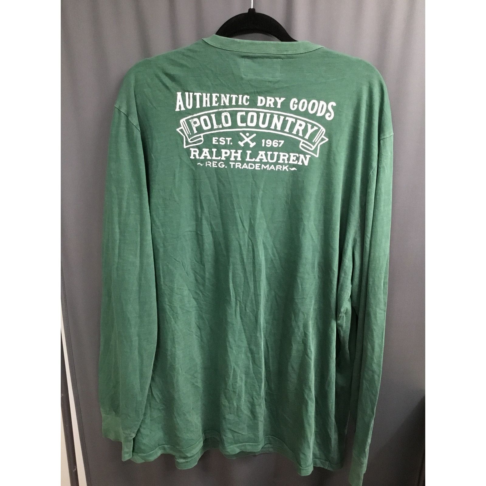 Polo Ralph Lauren Polo Ralph Lauren Shirt Men 2XL Green Custom Fit Long Sleeve Size US XXL / EU 58 / 5 - 2 Thumbnail