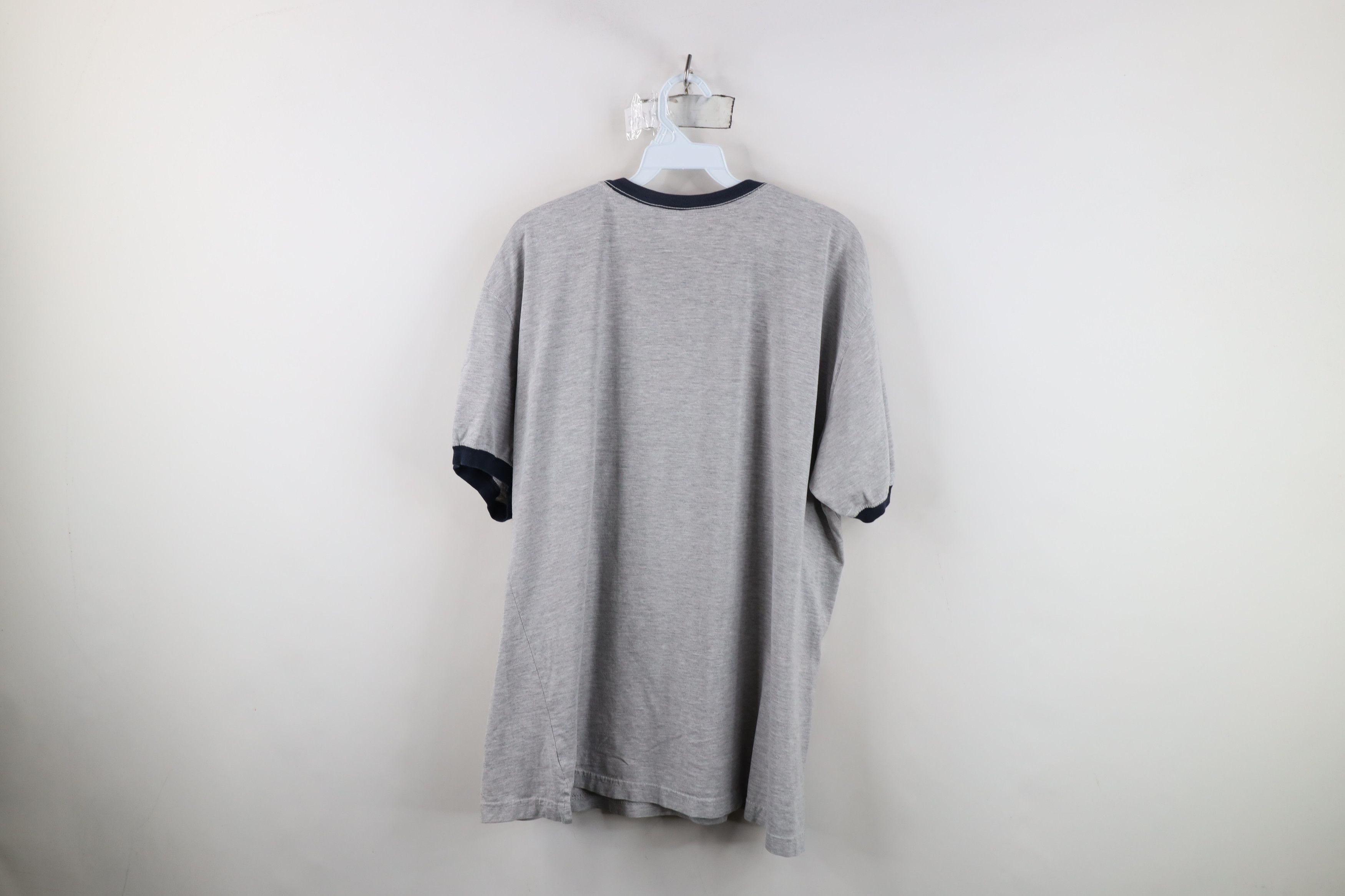 Vintage Vintage 90s Y2K Streetwear Short Sleeve Ringer T-Shirt Gray Size US L / EU 52-54 / 3 - 10 Thumbnail