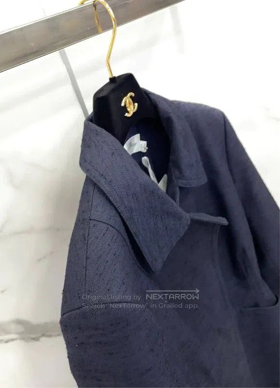 Dior Dior Women's Navy Blue Cotton Blend Jacket . Size L / US 10 / IT 46 - 7 Thumbnail