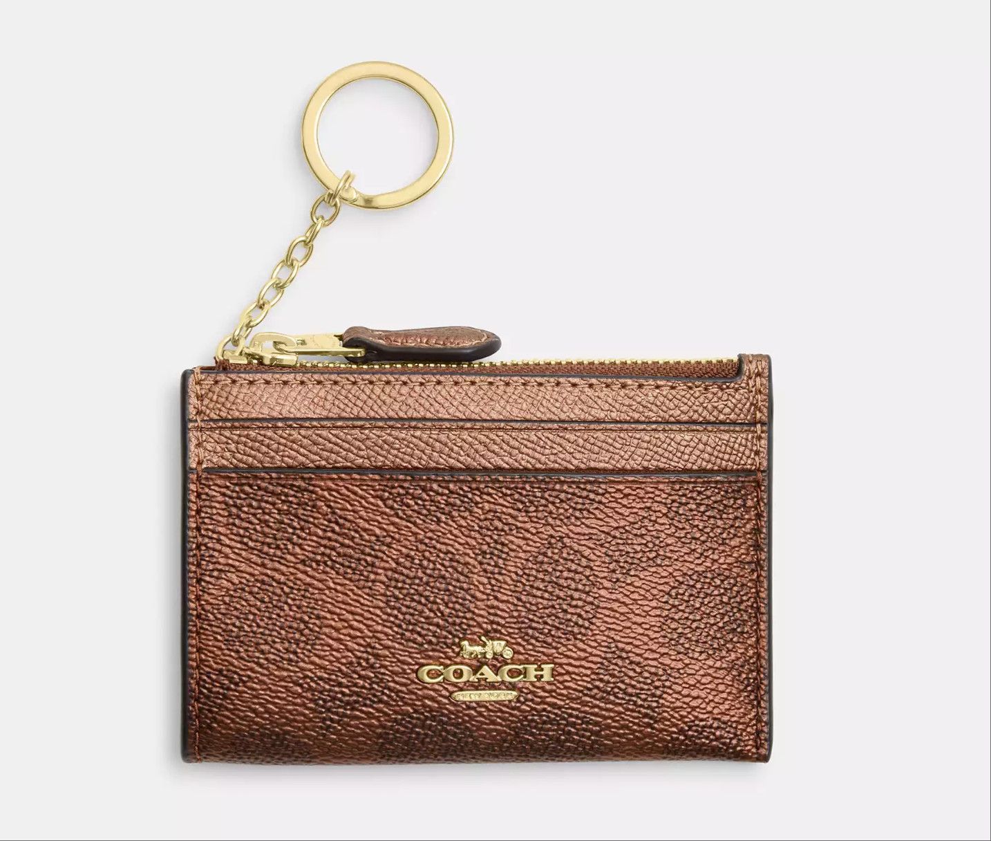 Coach Mini Skinny Id Case In Signature Canvas CCS50 Size ONE SIZE - 4 Thumbnail