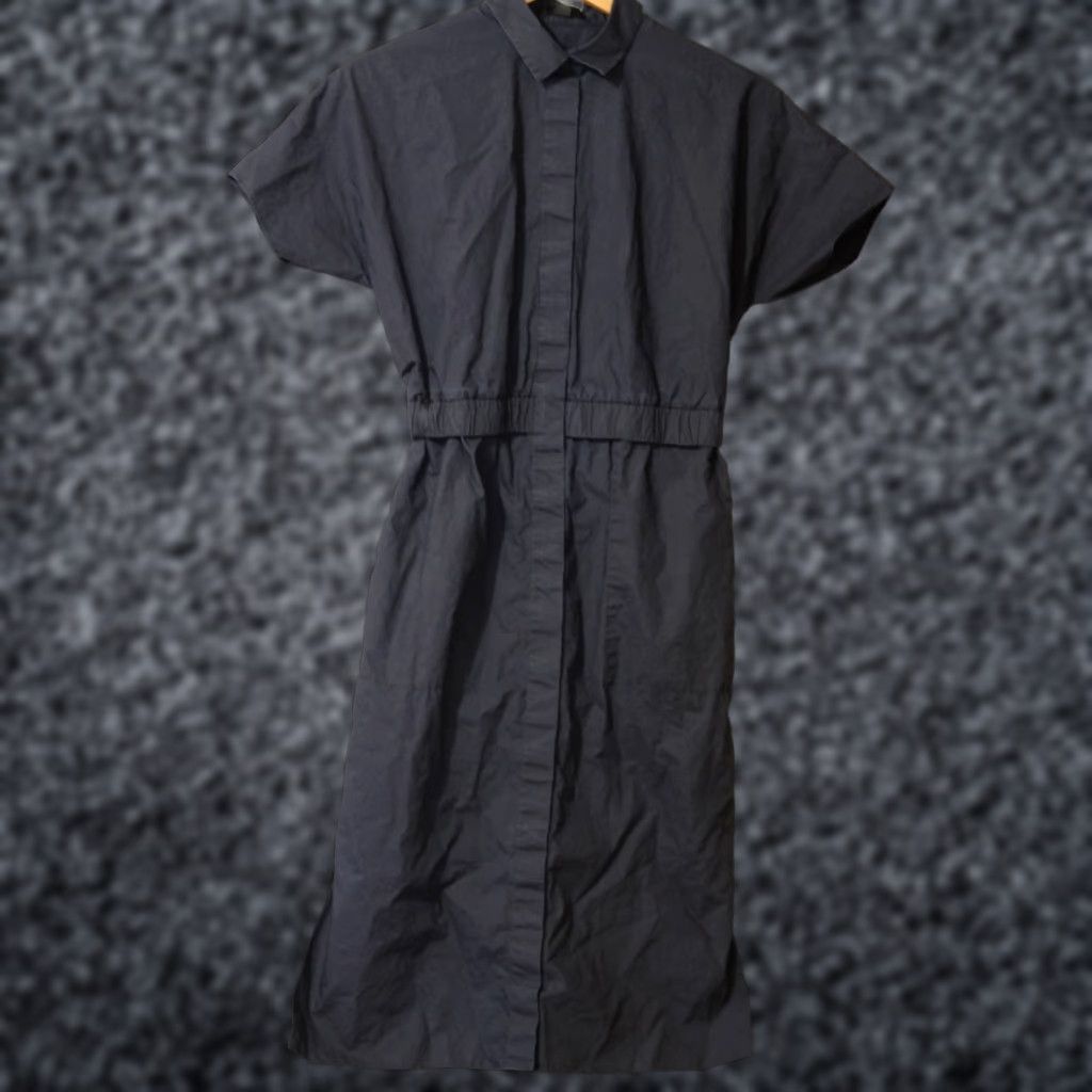 Cos COS Shirt Dress Short Sleeve Black Slits w/Pockets Lightweight Women's 2 Size XS / US 0-2 / IT 36-38 - 1 Thumbnail
