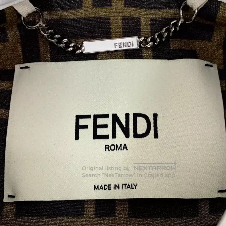 Fendi Fendi White Lining Logo Full Print Patent Leather Collar S Size XXS / US 00 / IT 34 - 6 Thumbnail