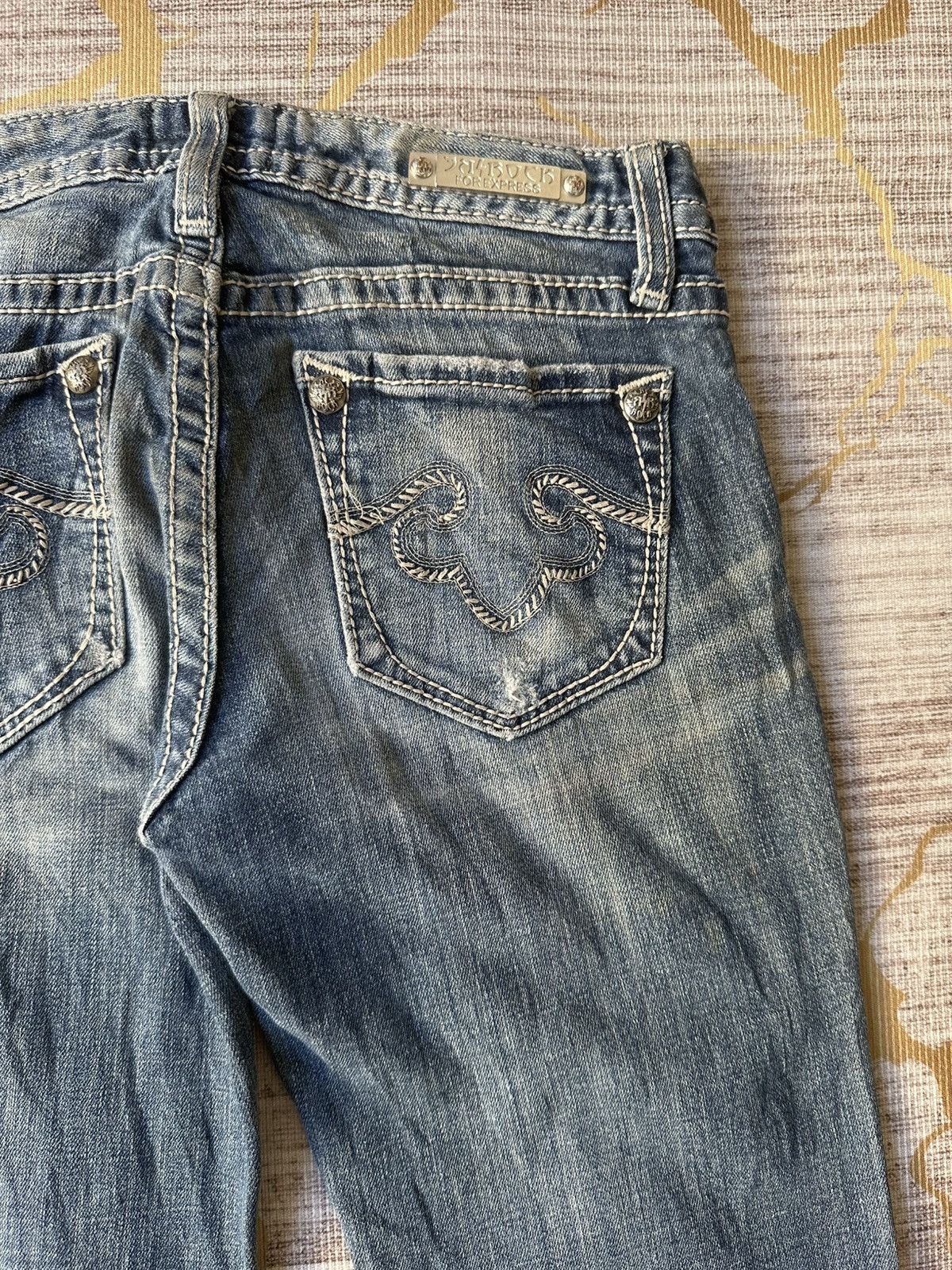 Tornado Mart FLARE Be/Rock For Express Distressed Denim Size 27" / US 4 / IT 40 - 17 Thumbnail
