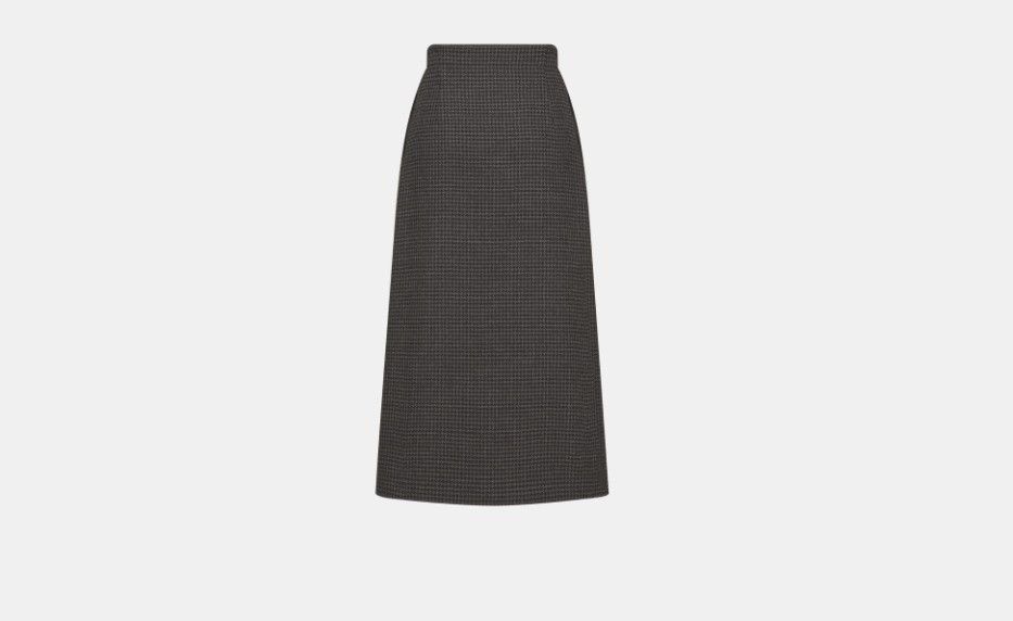 Dior o1w1db10824 Mid-Length Flared Skirt in Gray Size 30" / US 8 / IT 44 - 2 Thumbnail
