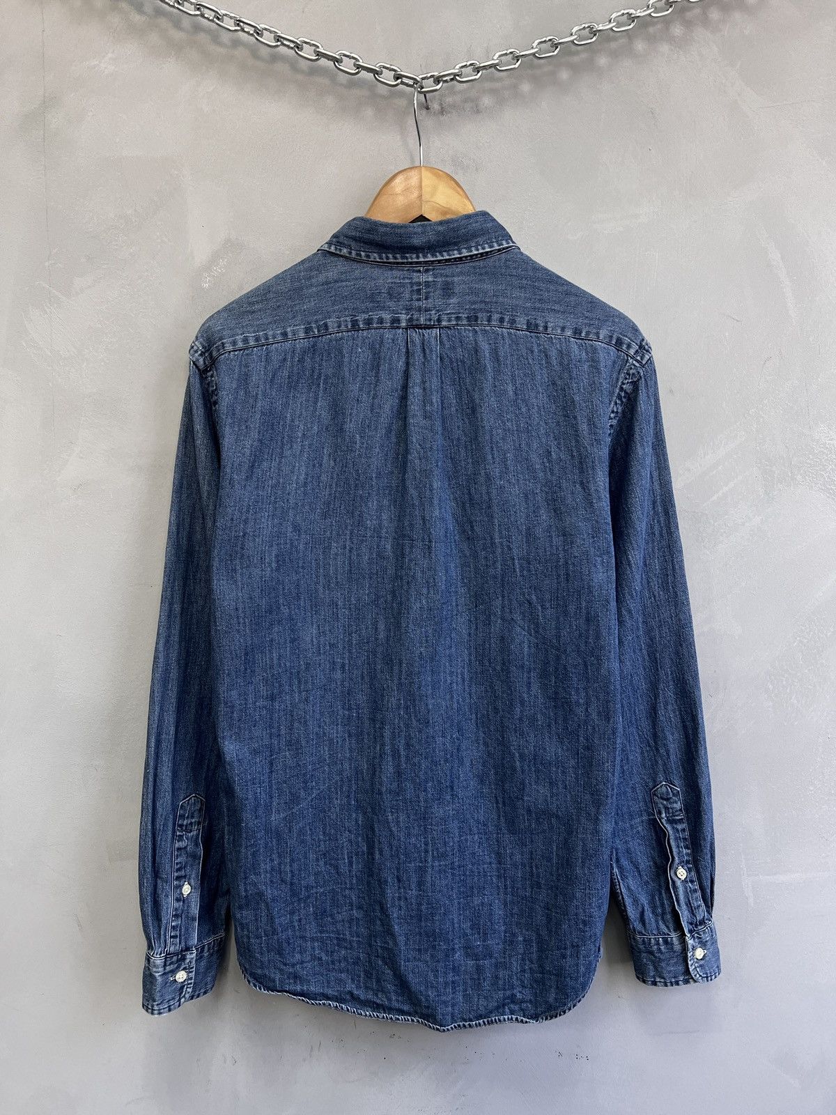 Polo Ralph Lauren Ralph Lauren Blue Shirt denim button up Vintage Style Size US M / EU 48-50 / 2 - 12 Thumbnail
